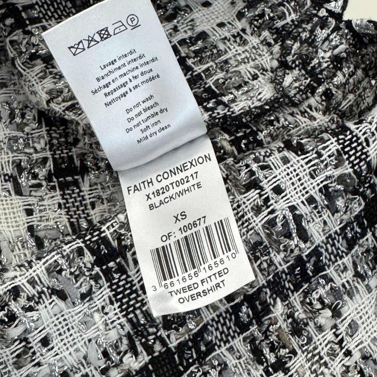 Faith Connexion Faith Connexion Tweed Fitted Overshirt Black/White Unisex Size US XS / EU 42 / 0 - 10 Thumbnail