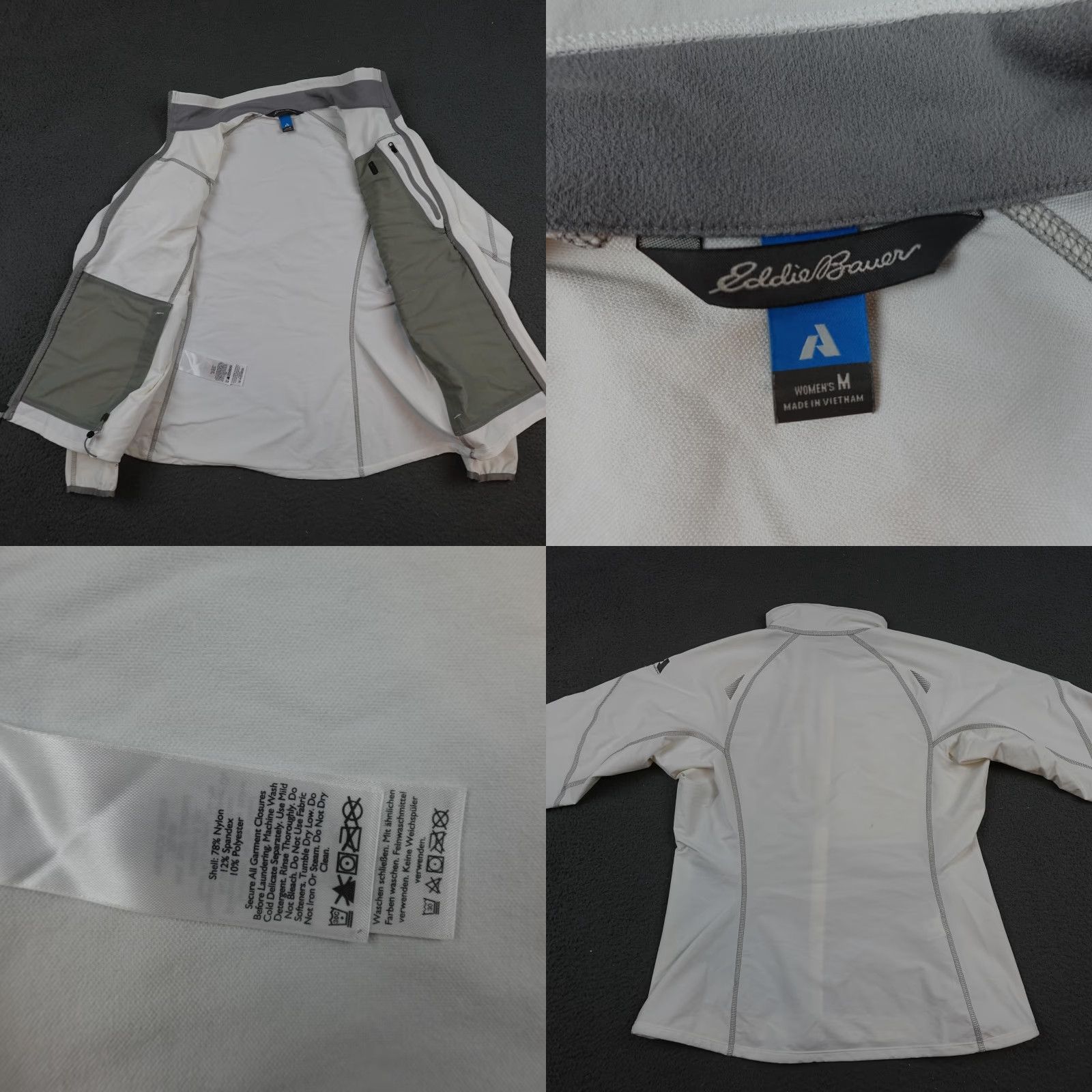 Eddie Bauer Eddie Bauer First Ascent Jacket Womens Medium White Softshell Full Zip Hiking Size M / US 6-8 / IT 42-44 - 8 Thumbnail