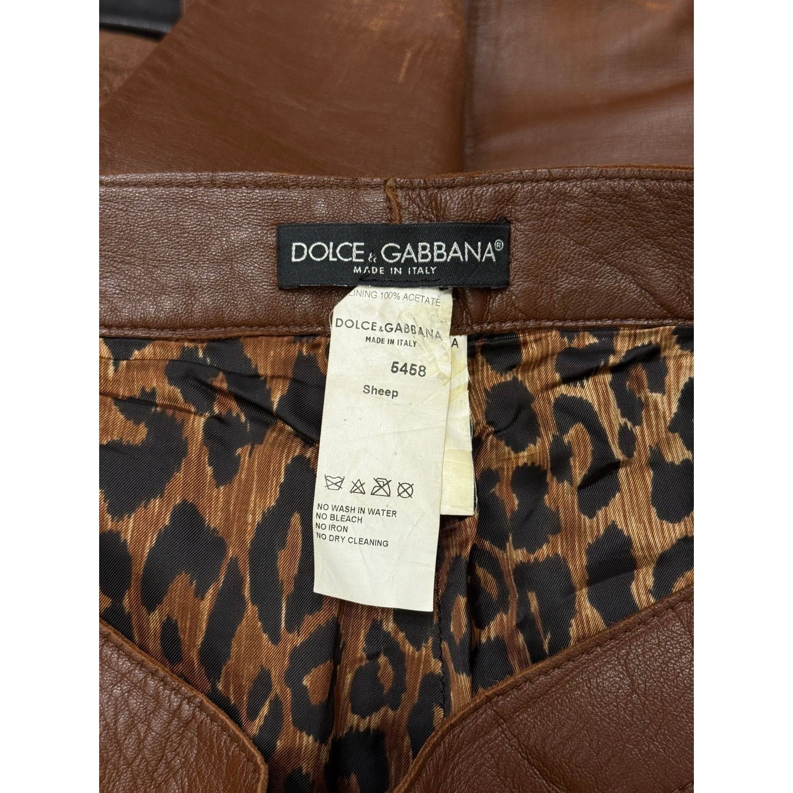 Dolce & Gabbana A/W2001 Dolce & Gabbana runway over-heel leather pants Size US 26 / EU 42 - 6 Thumbnail