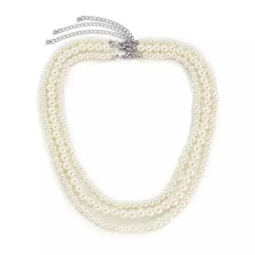 Jewelry Triple Pearl Necklace Size ONE SIZE - 2 Thumbnail
