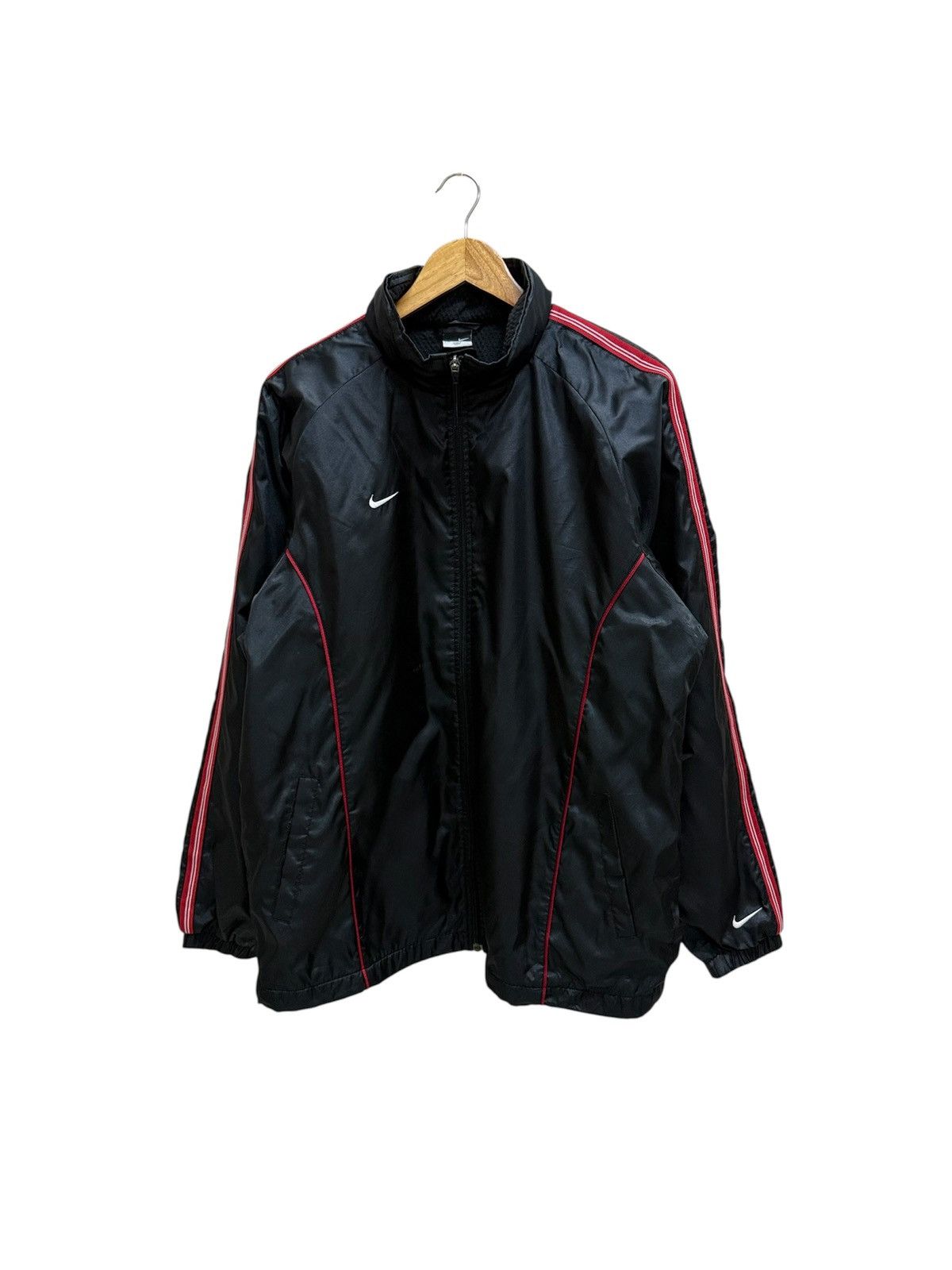 Nike Vintage Nike Swoosh Double Brested Windbreaker Jacket Size US XL / EU 56 / 4 - 1 Thumbnail