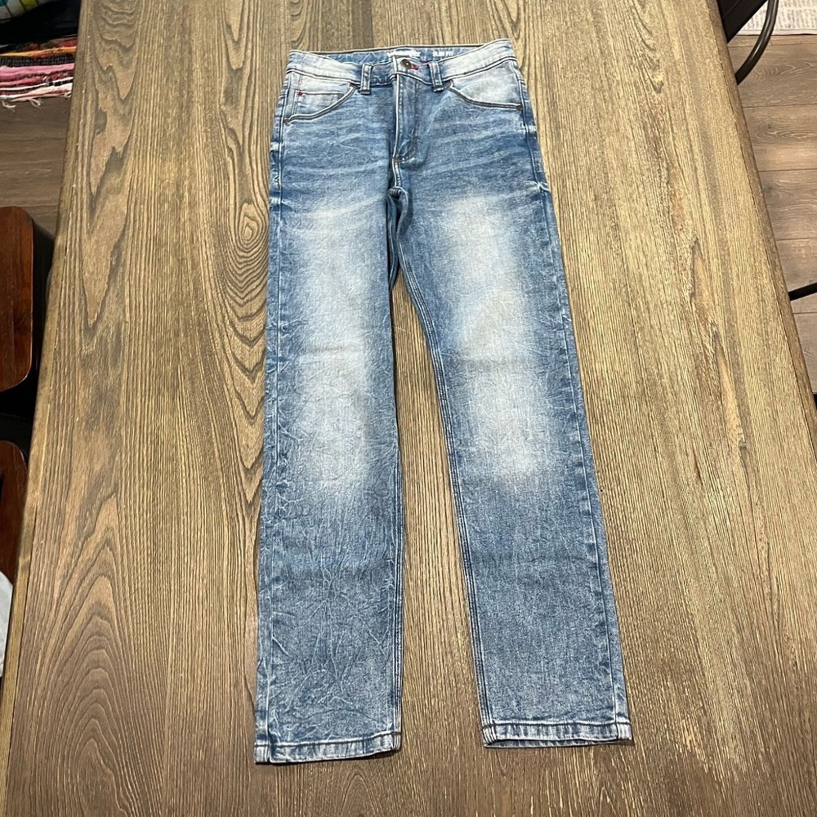 Wrangler Wrangler Tapered Jeans Slim Fit Stretch Pockets Denim 14R Size 36" / US 14 / IT 50 - 1 Thumbnail