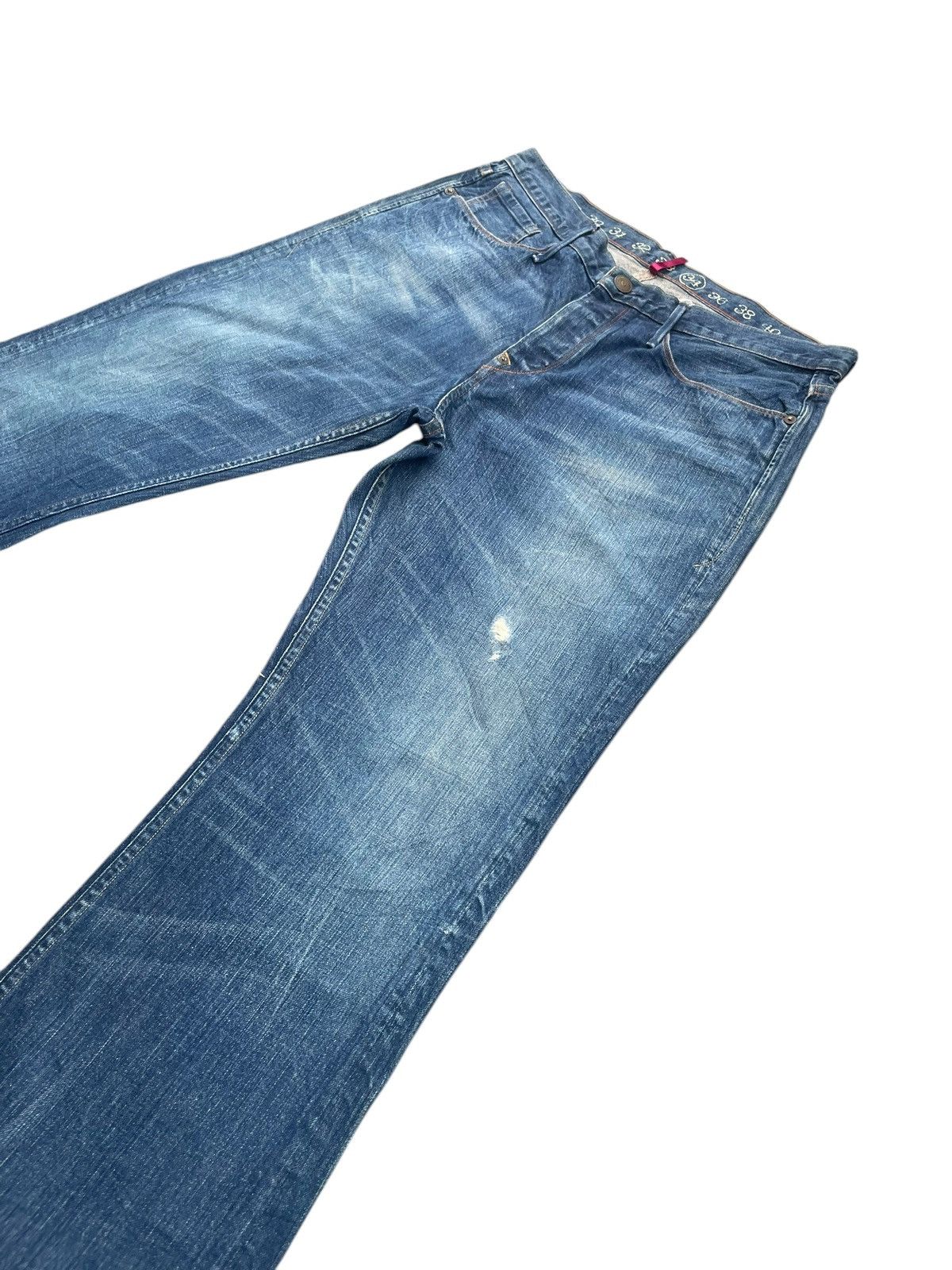 Earnest Sewn Earnest Sewn Flare Distresed Jeans Size US 35 - 2 Thumbnail