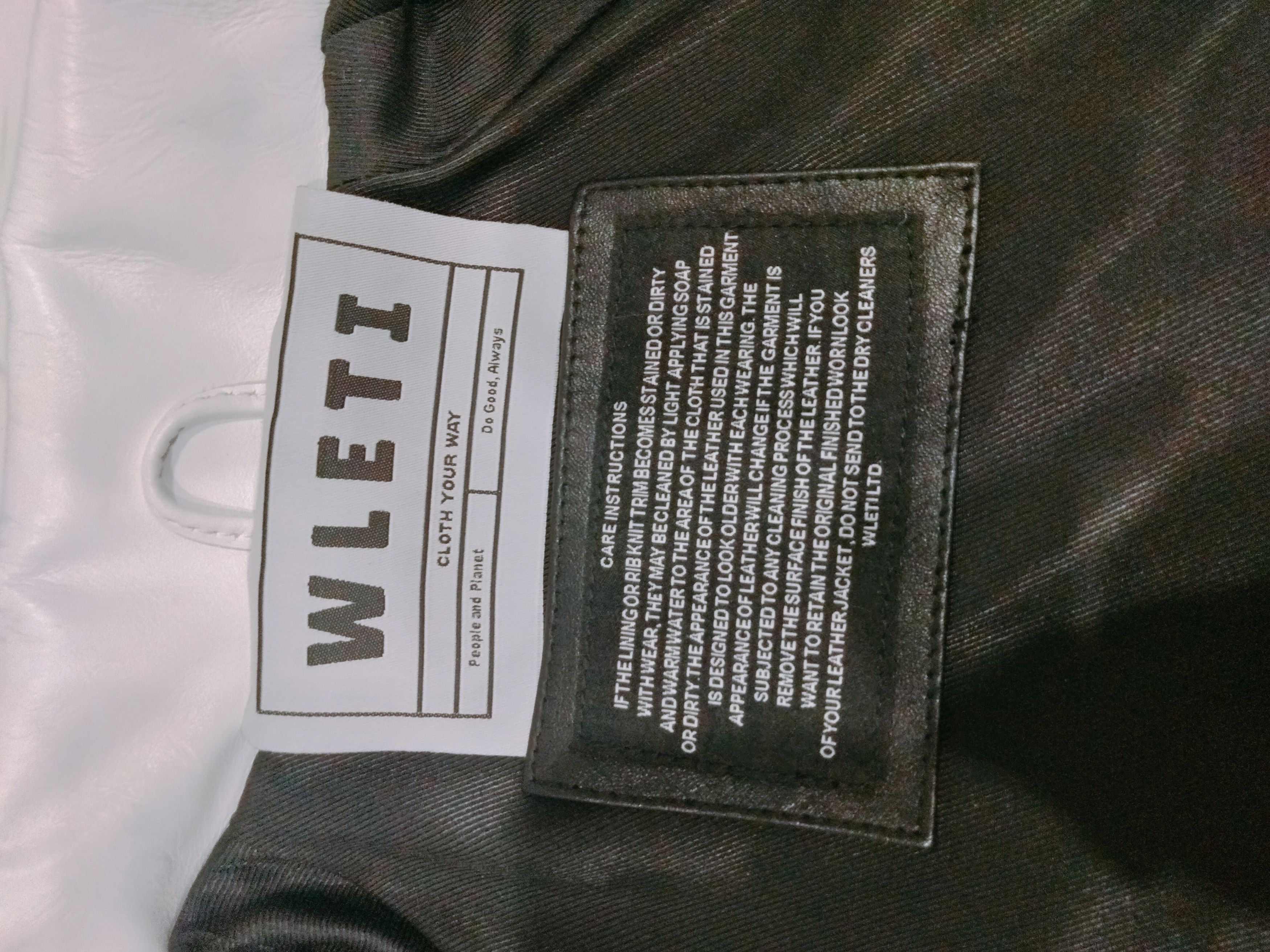 Vintage WLETI Premium White Cowhide Leather Jacket Size US L / EU 52-54 / 3 - 2 Thumbnail