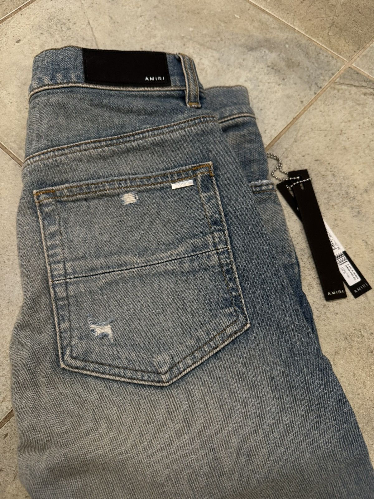 Amiri Amiri Blue slash slim jeans BRAND NEW W TAGS from ssense Size US 29 - 8 Thumbnail