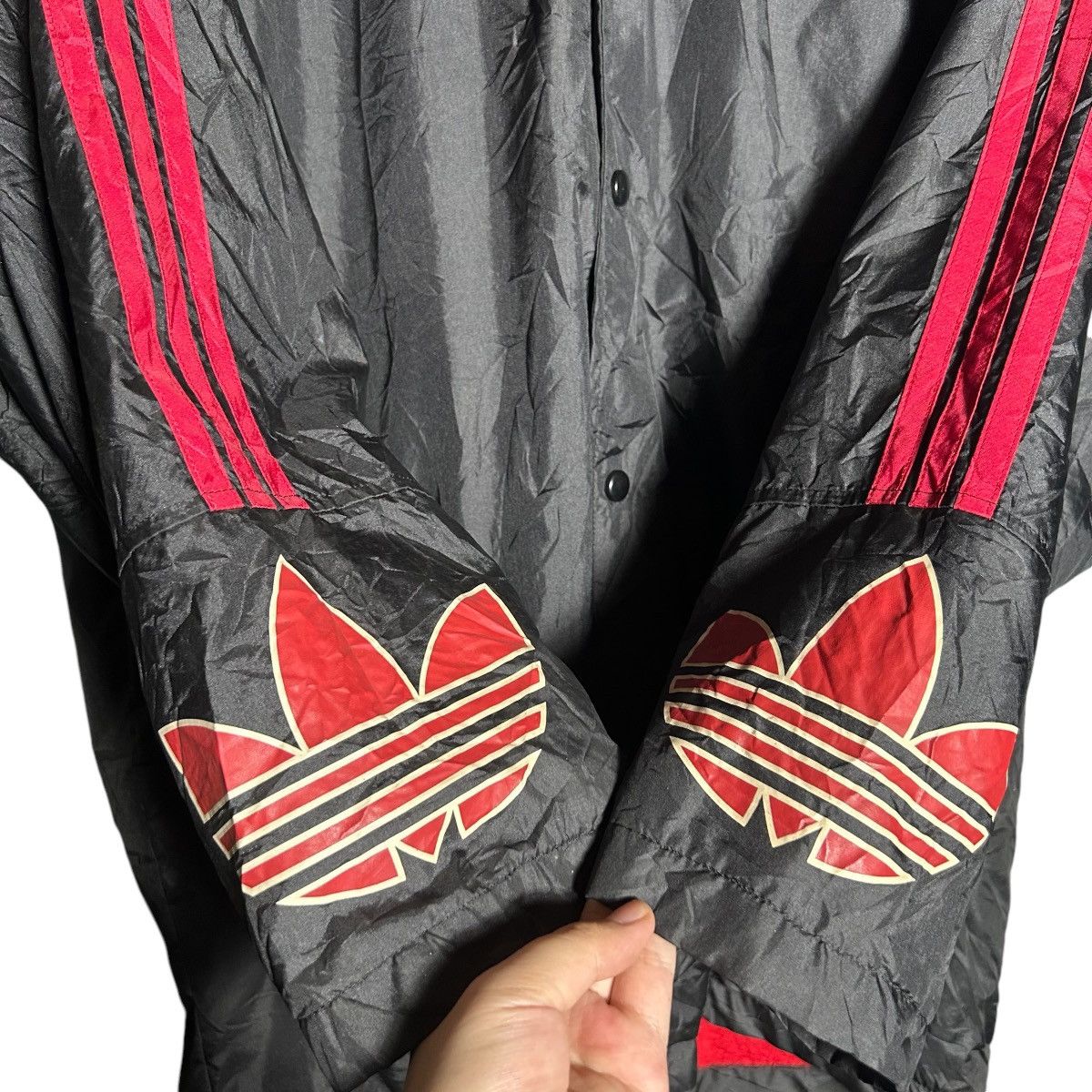 Adidas Vintage Adidas Original Big Logo Hoodie Coat / Windbreaker Size L / US 10 / IT 46 - 3 Thumbnail