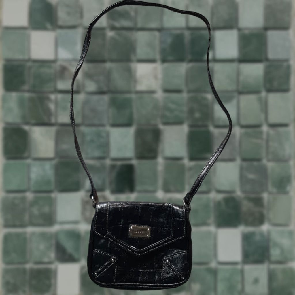 Nine West Nine West Purse Bag Faux Leather Black 8x6x1" Crossbody Small Women Bag 8x6x1" Size ONE SIZE - 1 Thumbnail