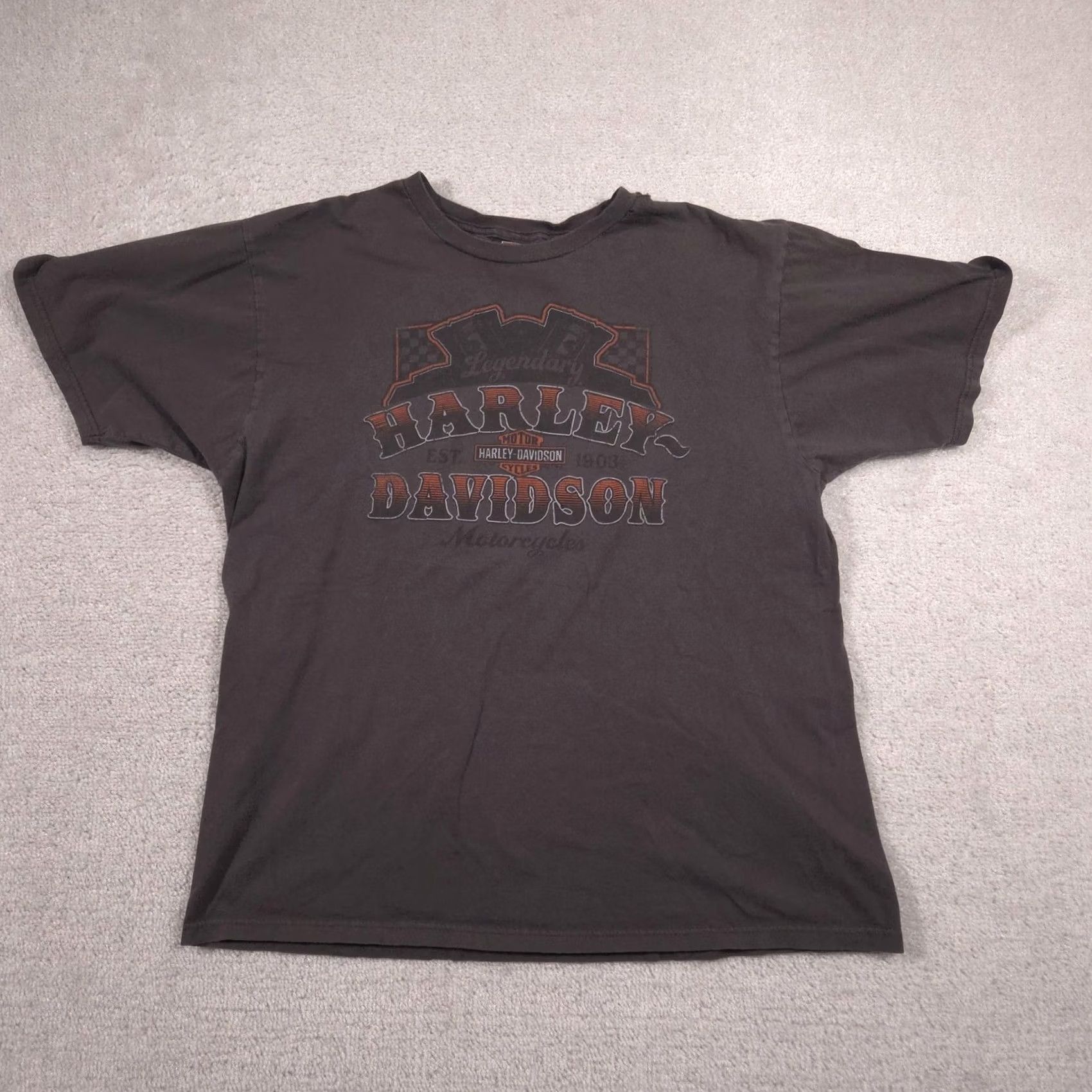 Harley Davidson Harley-Davidson Shirt Mens XL Black Blue Springs Kansas City Graphic Biker Tee Size US XL / EU 56 / 4 - 2 Thumbnail