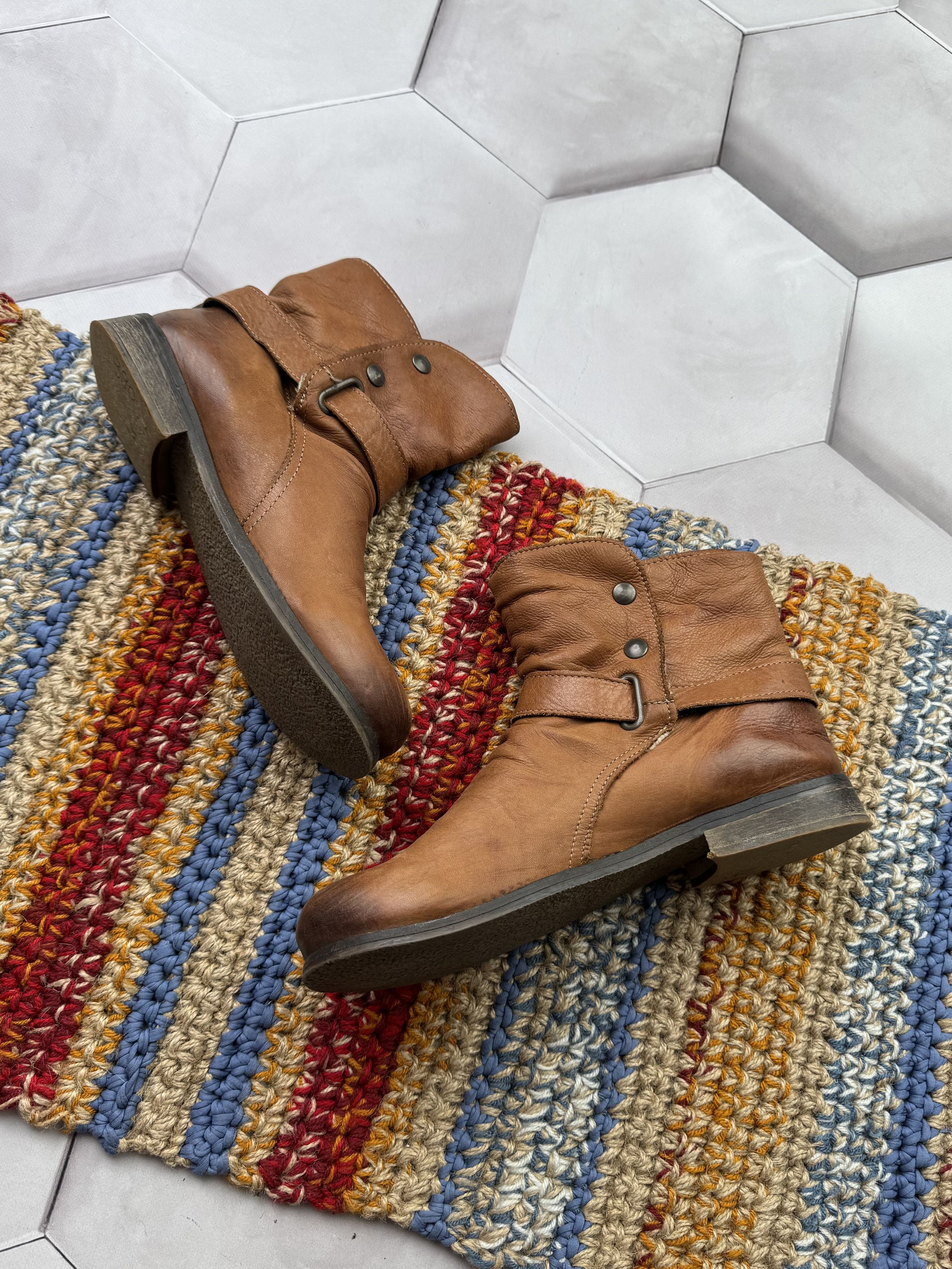 Vintage Vintage Leather Boots With Straps(E4) Size US 8 / EU 41 - 4 Thumbnail
