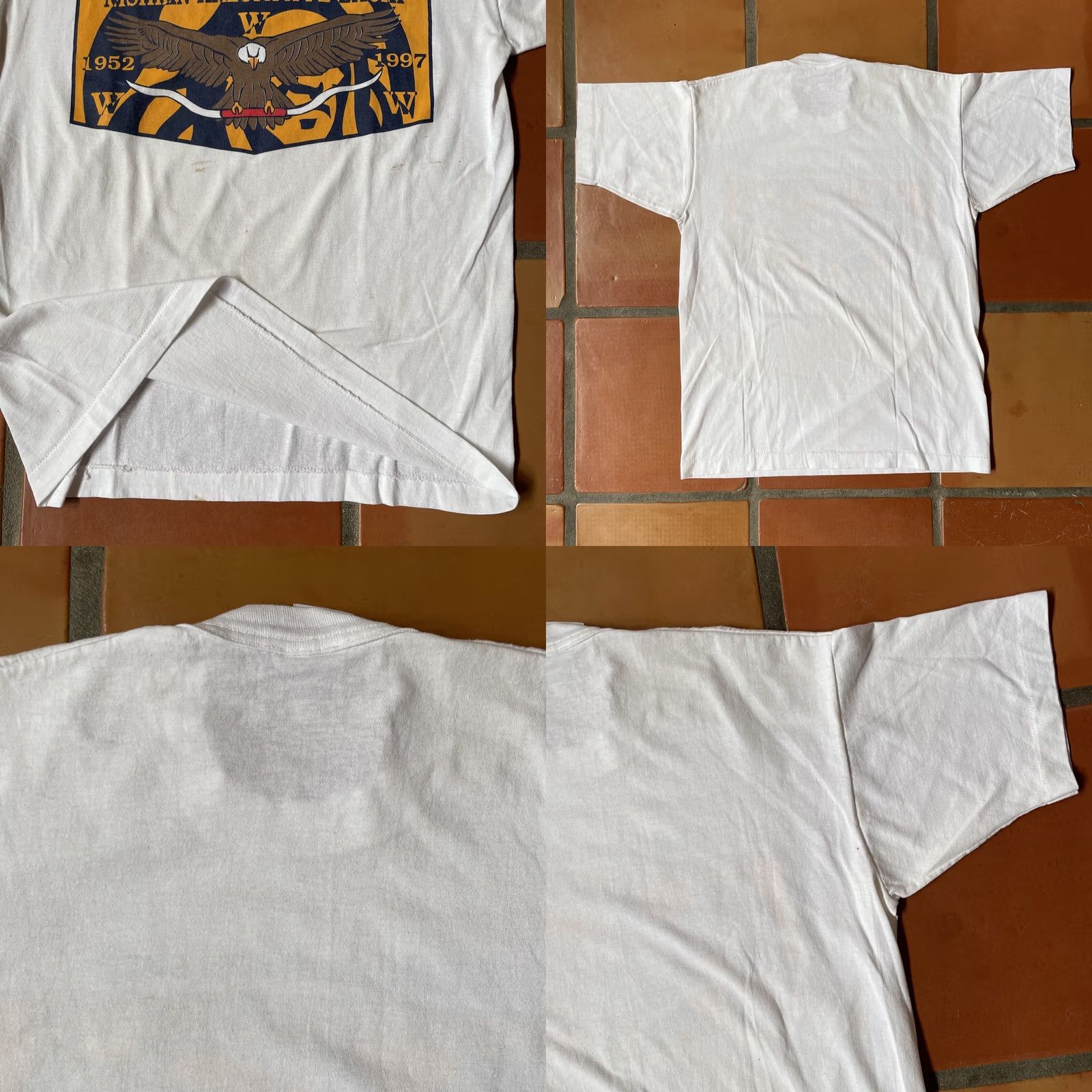 Fruit Of The Loom VINTAGE Fruit Of The Loom Men’s White Large T Shirt Made In USA 90s Graphic Tee Shirt Mens White 90s Size US L / EU 52-54 / 3 - 9 Thumbnail