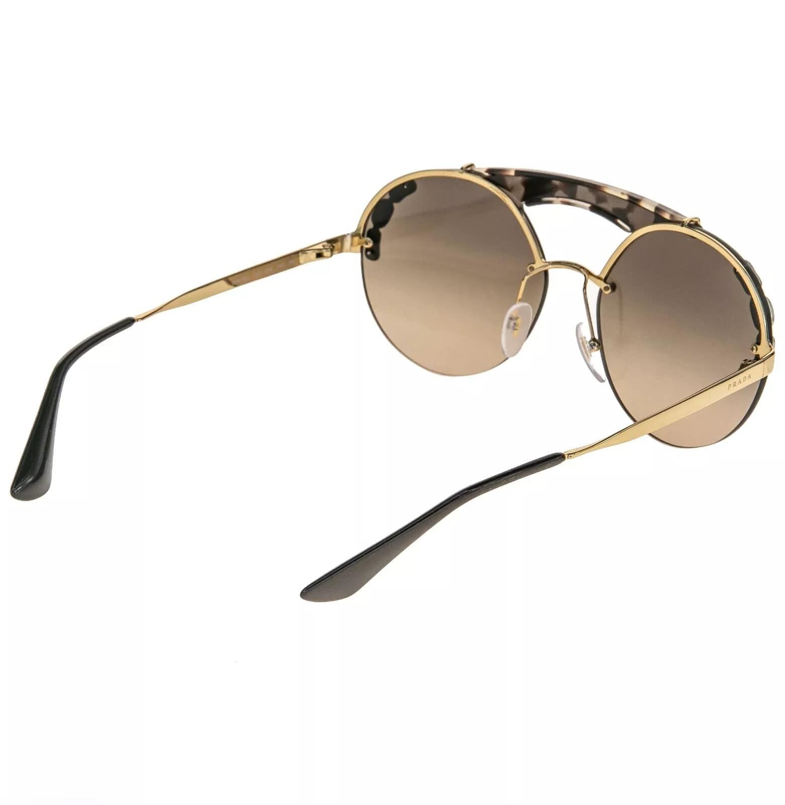 Prada PRADA ORNATE Crystal Jewel Stud Sunglasses 52U Brown PR52US Size ONE SIZE - 2 Thumbnail
