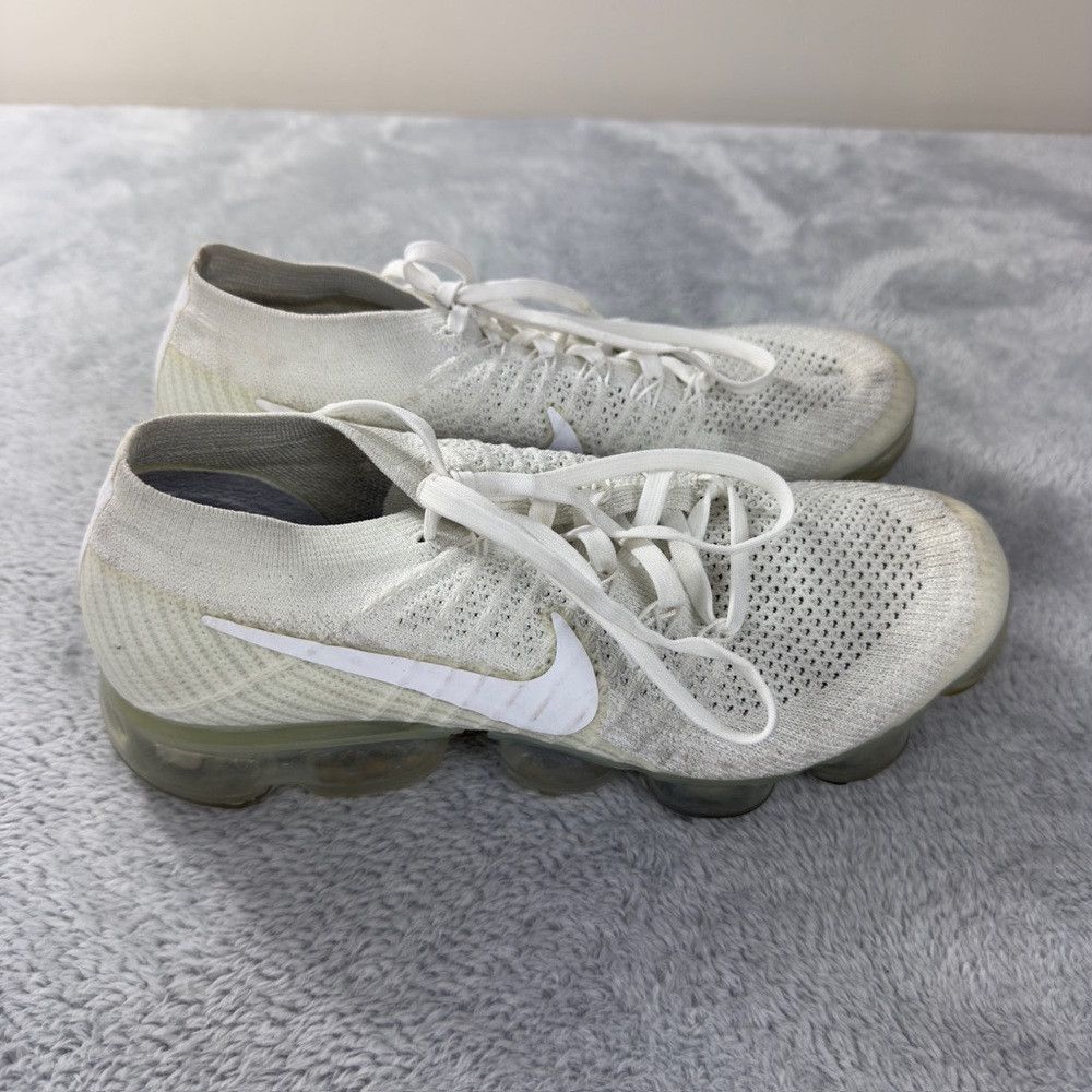 Nike Nike VaporMax FlyKnit White Christmas Athletic Shoes Women’ Size US 8.5 / IT 38.5 - 1 Thumbnail