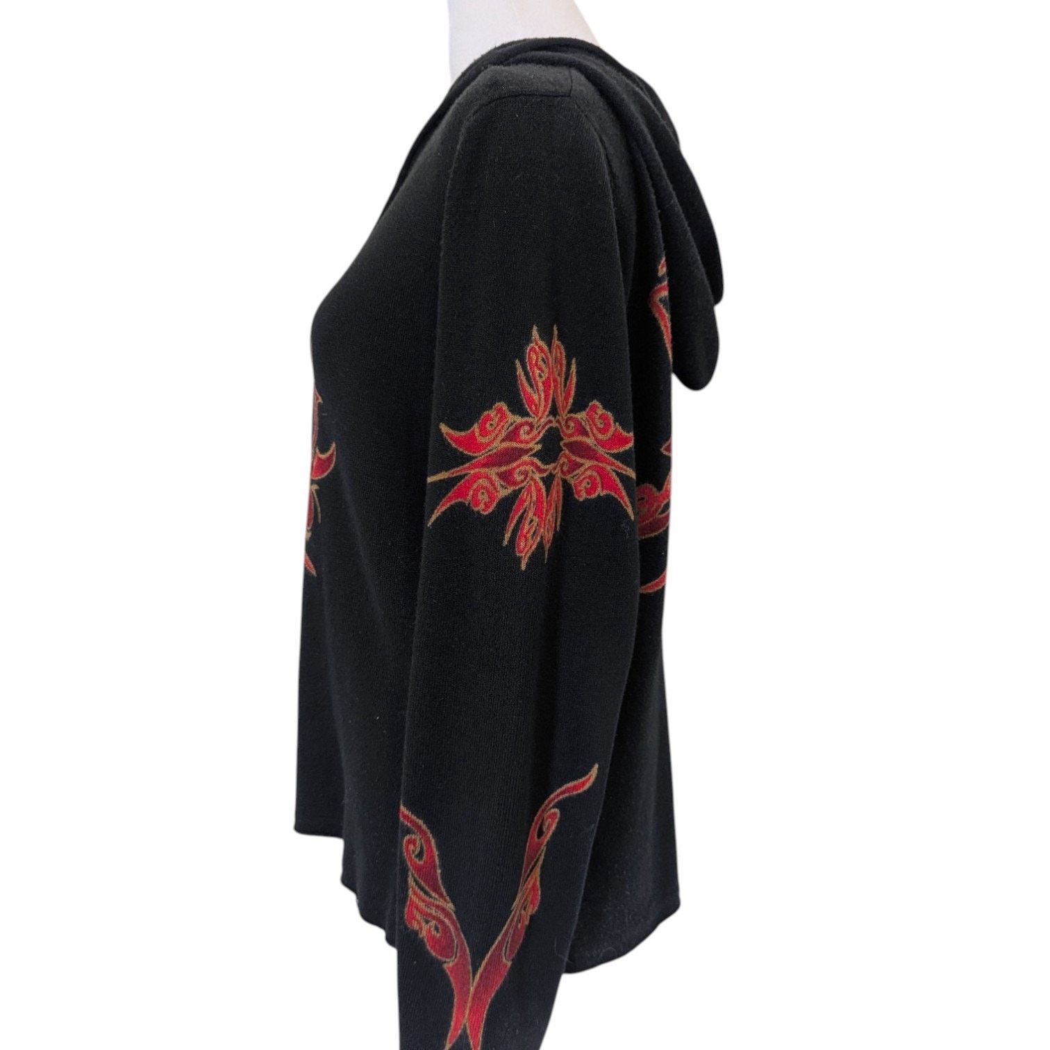 Harley Davidson Vintage Y2K Harley Davidson Red Heart Flame Knit Hoodie XL Size XL / US 12-14 / IT 48-50 - 3 Thumbnail