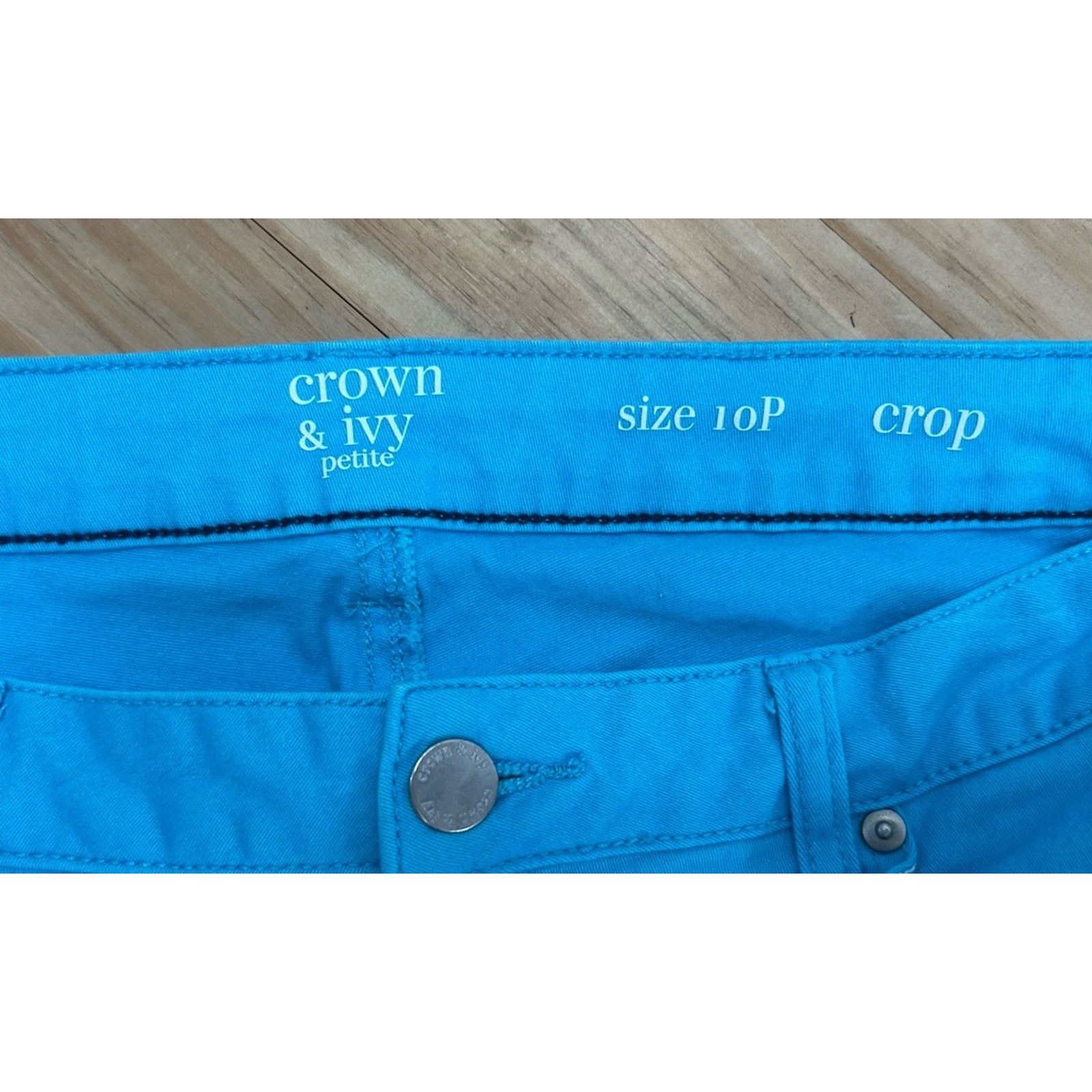 Other Crown & Ivy Sz10 Petite Skinny Jeans Green Denim Ankle Size 32" / US 10 / IT 46 - 3 Thumbnail