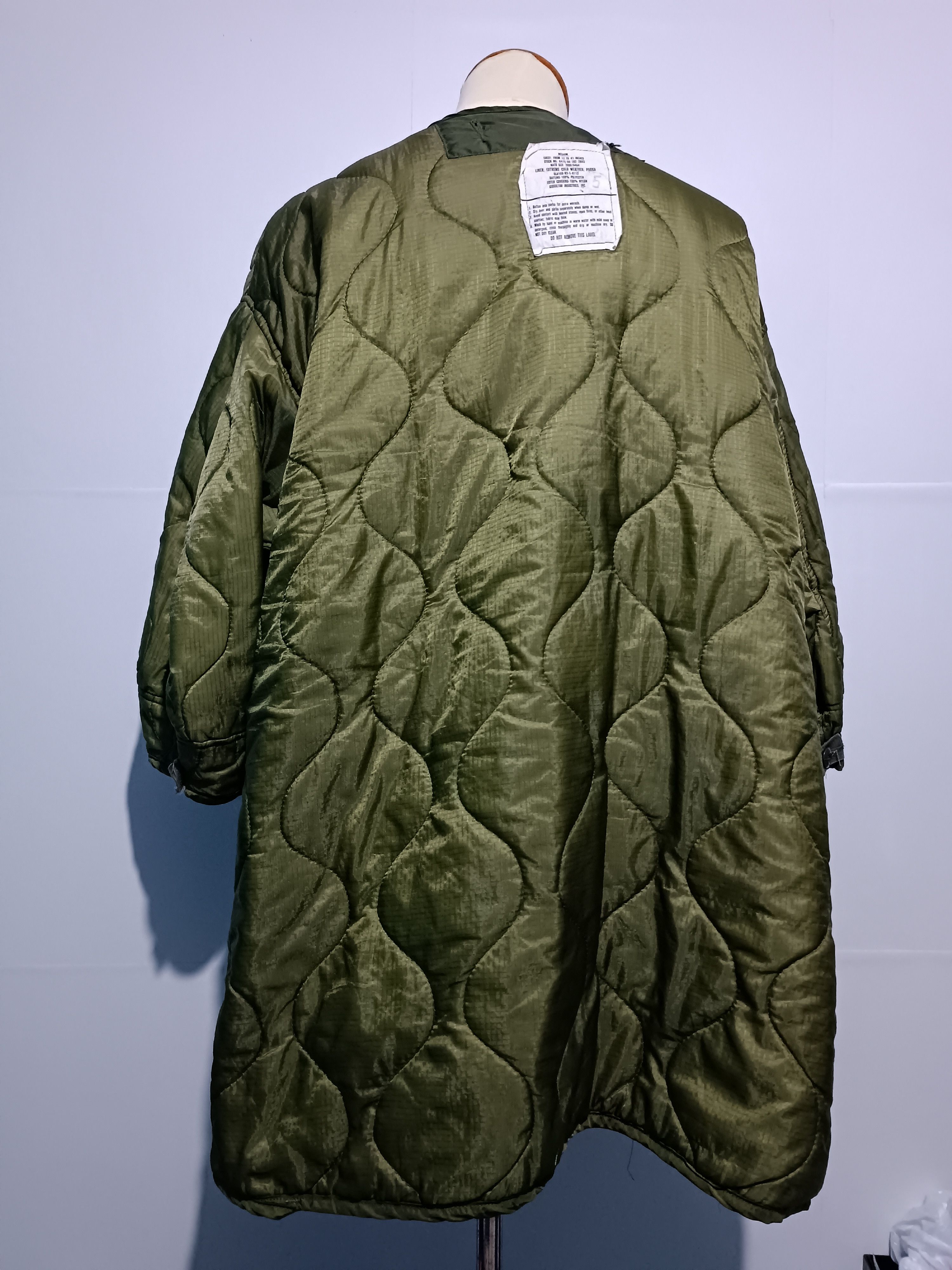 Japanese Brand × Vintage Remake Costum Linen M65 H Ash Quilted Coat In Khaki Size US M / EU 48-50 / 2 - 5 Thumbnail