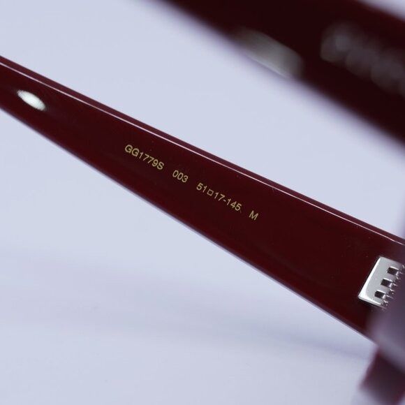 Gucci Gucci GG1779S 003 Sunglasses Burgundy Cat Eye Frame, Brown Size ONE SIZE - 7 Thumbnail