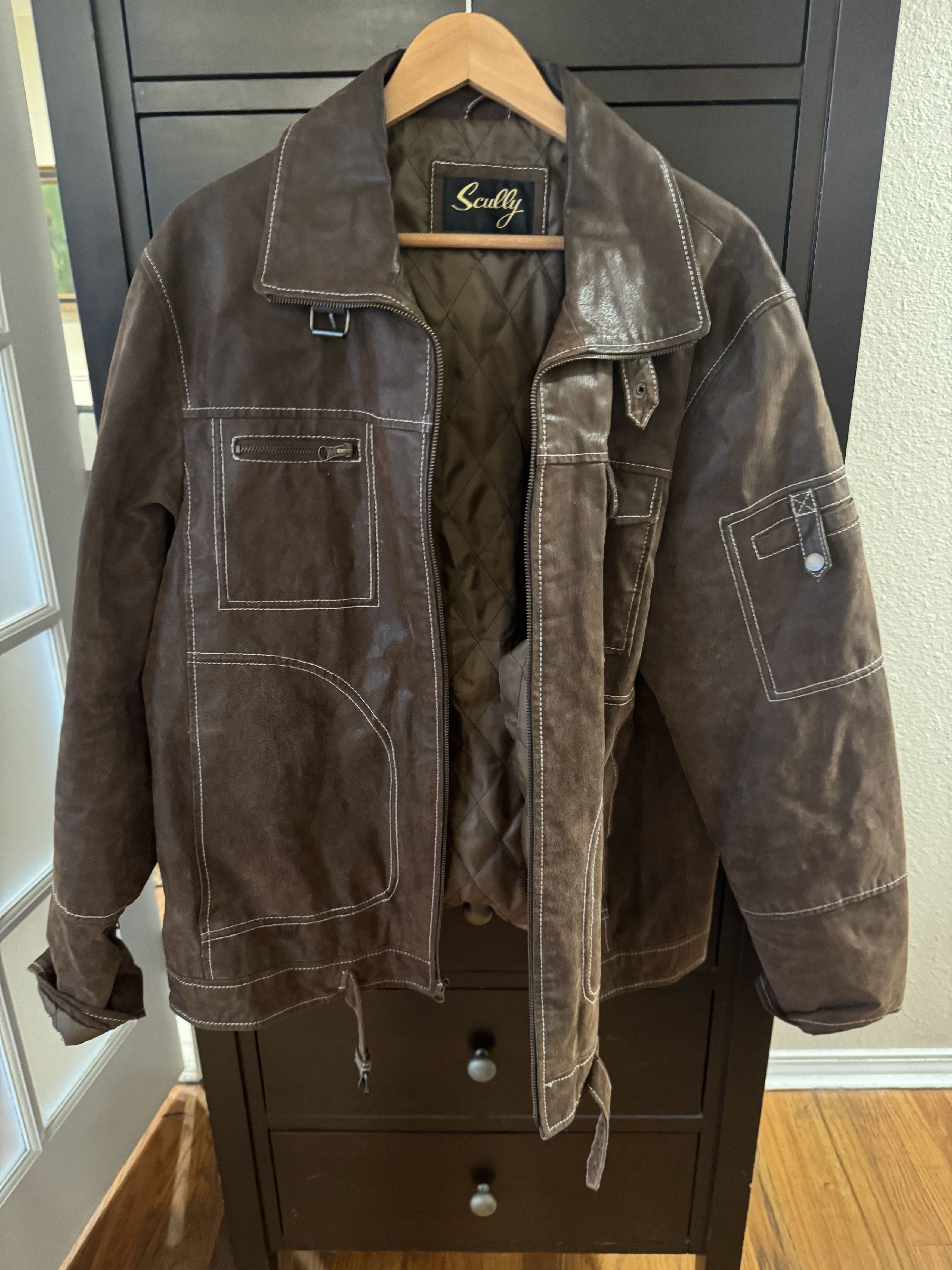 Scully Leather Skully Dark Brown Leather Jacket US Large Size US L / EU 52-54 / 3 - 4 Thumbnail