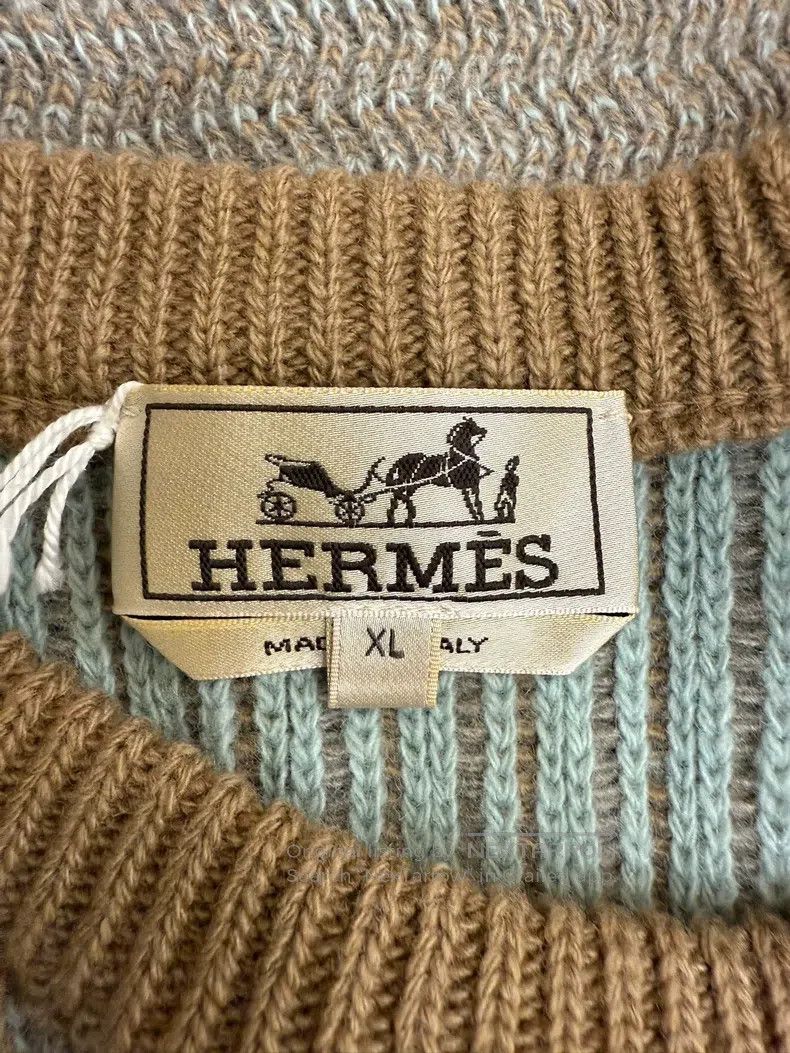 Hermes Hermes Men's cashmere knitted sweater Size US XL / EU 56 / 4 - 3 Thumbnail