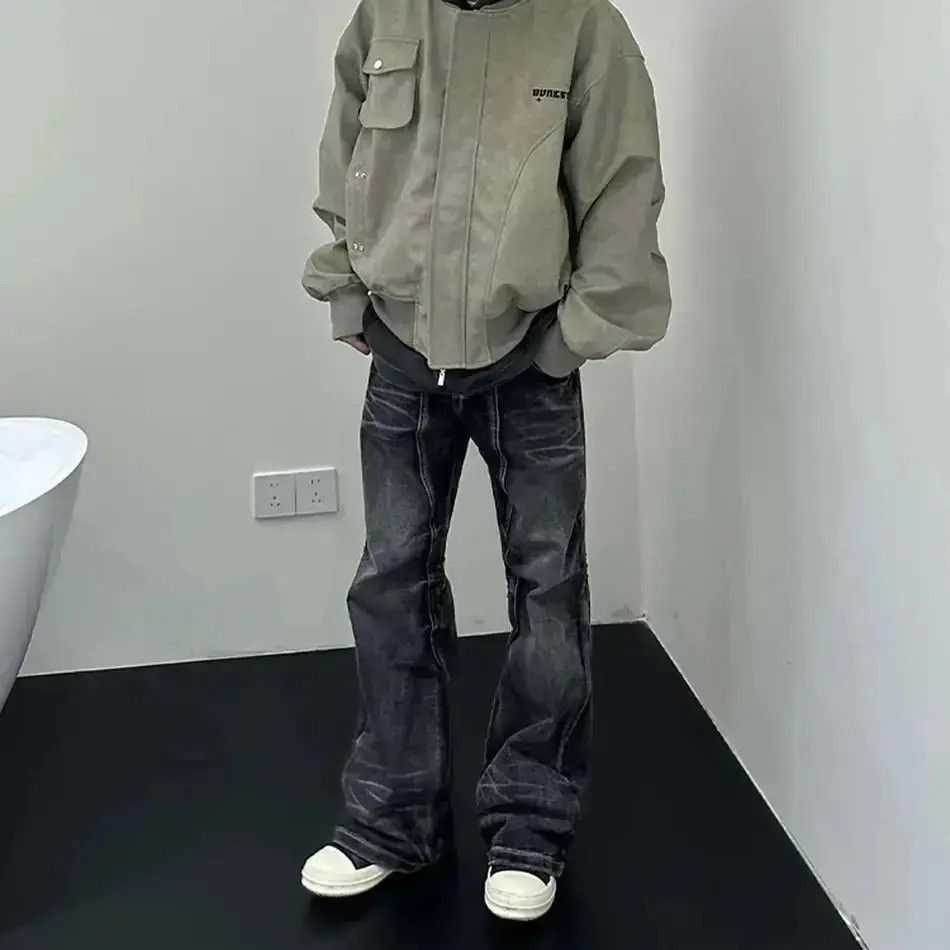 Japanese Brand Vintage Loose Cool Street Flare Denim Pants Size US 32 / EU 48 - 4 Thumbnail
