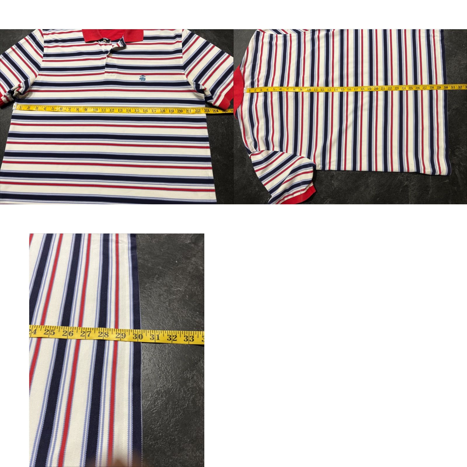 Brooks Brothers Brooks Brothers 1818 Performance Polo Shirt L Multicolor Stripe Cotton Short Sleeve Knit Regular Men Mens Polo Size US L / EU 52-54 / 3 - 8 Thumbnail