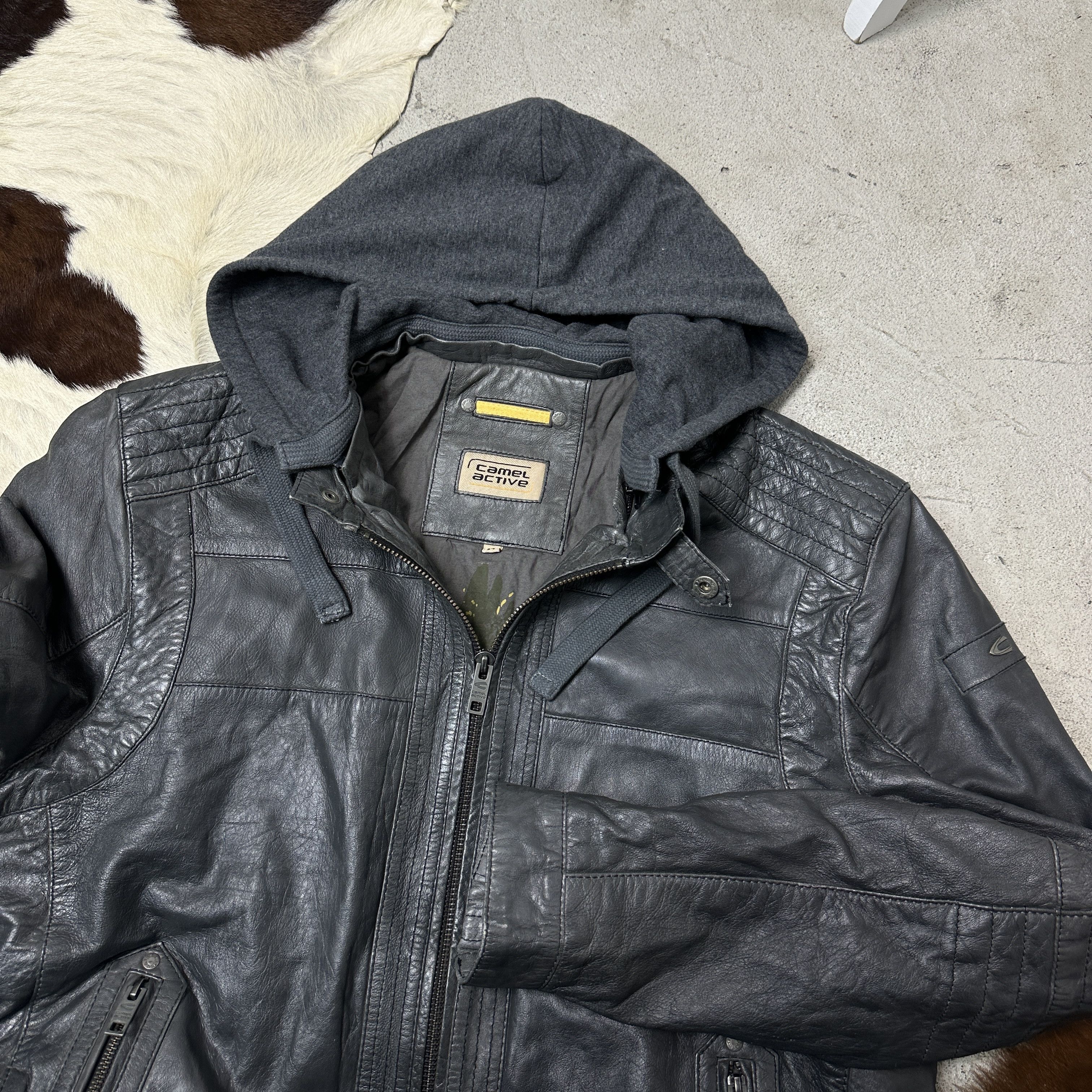 Vintage Vintage Leather Oversize Grunge Biker Moto Jacket 00s Size US XL / EU 56 / 4 - 6 Thumbnail