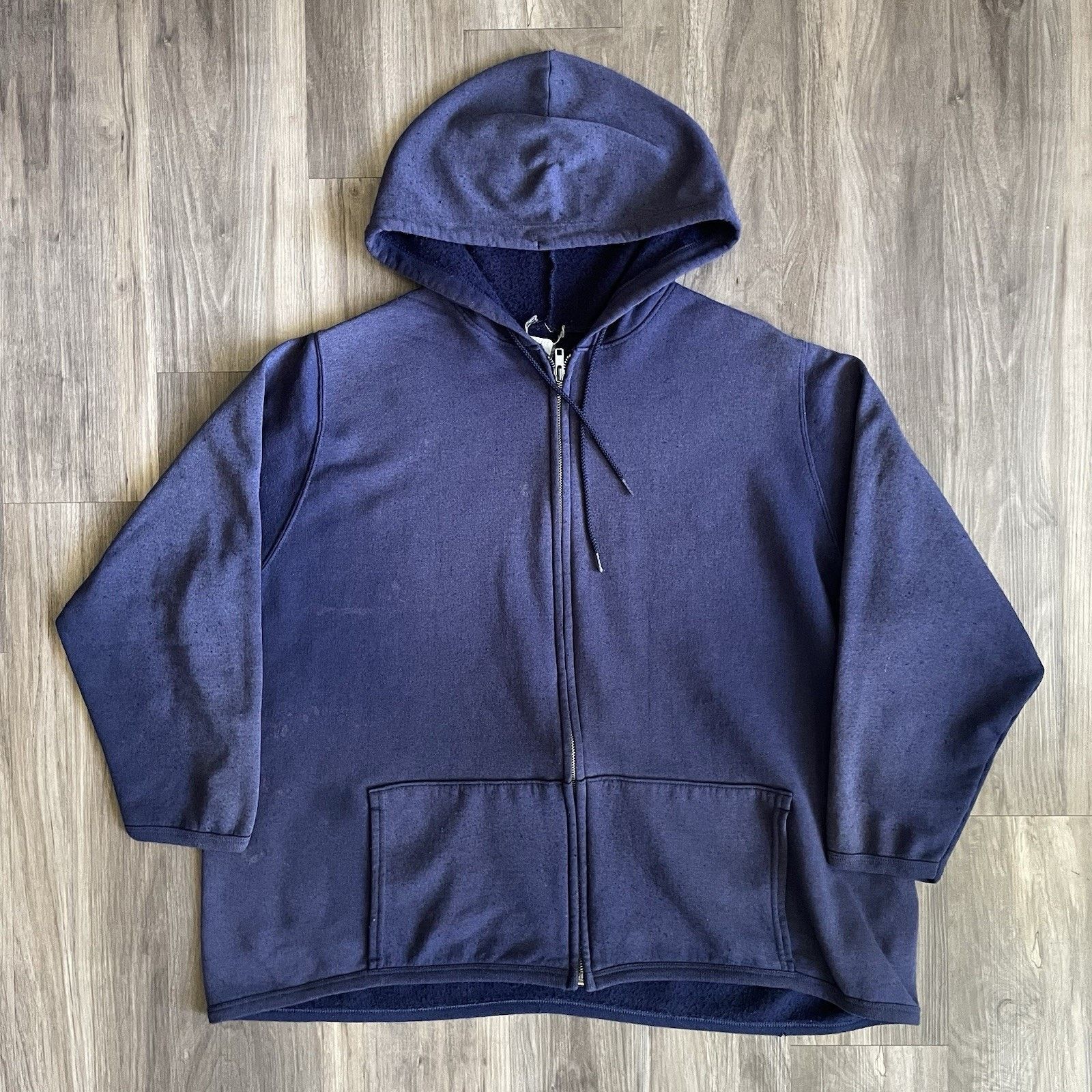 Vintage Vintage Gradient Sun Faded Zip Up Hoodie Sweatshirt Size XXL Size US XXL / EU 58 / 5 - 2 Thumbnail