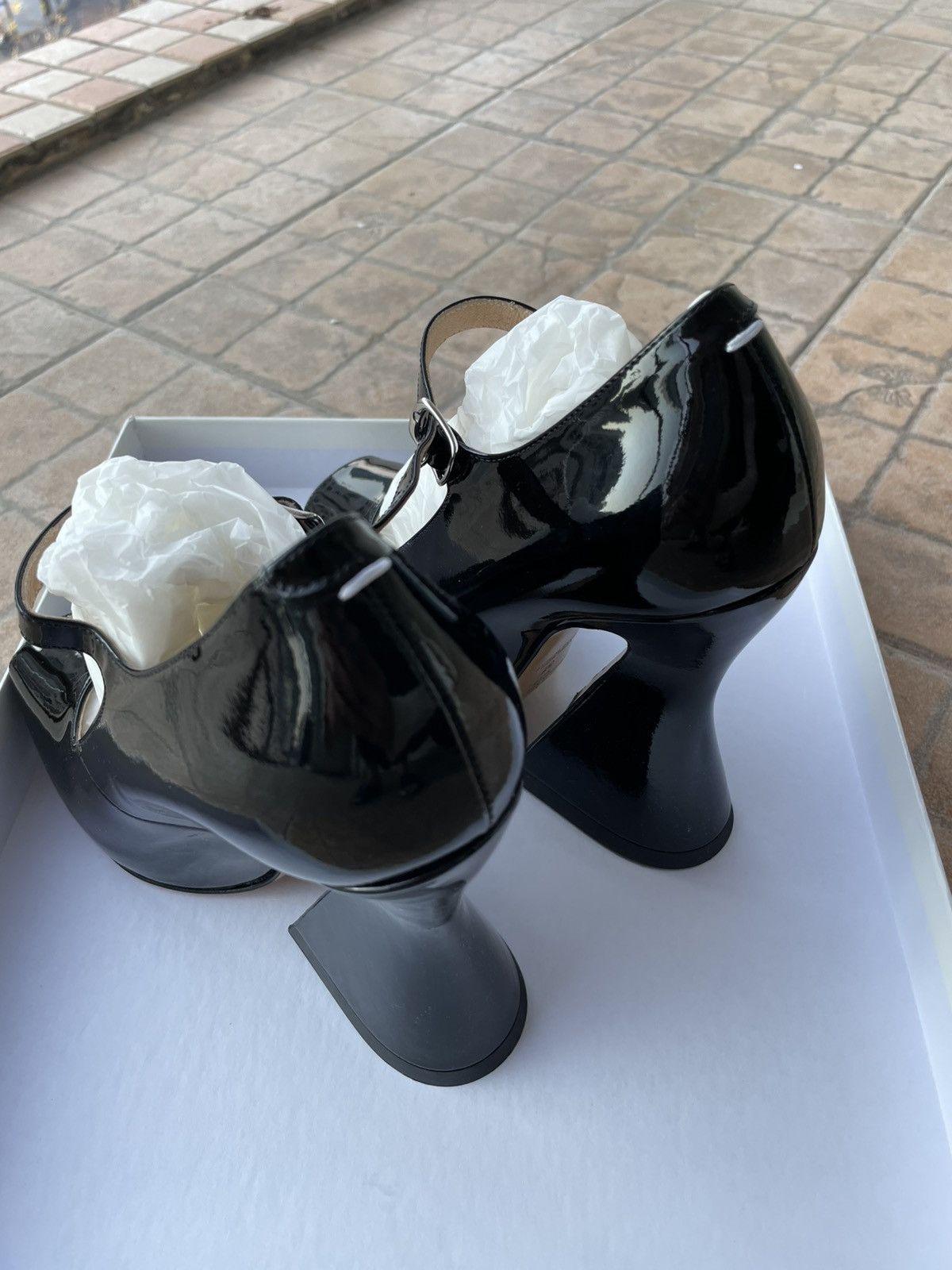 Maison Margiela Margiela Runway patent platform heel Size US 7 / IT 37 - 7 Thumbnail