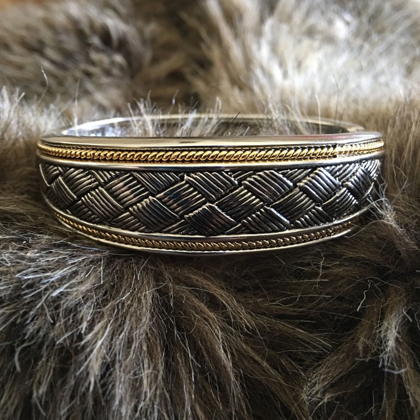 Jewelry Gorgeous multi tone braided detail clamp bracelet Size ONE SIZE - 5 Thumbnail
