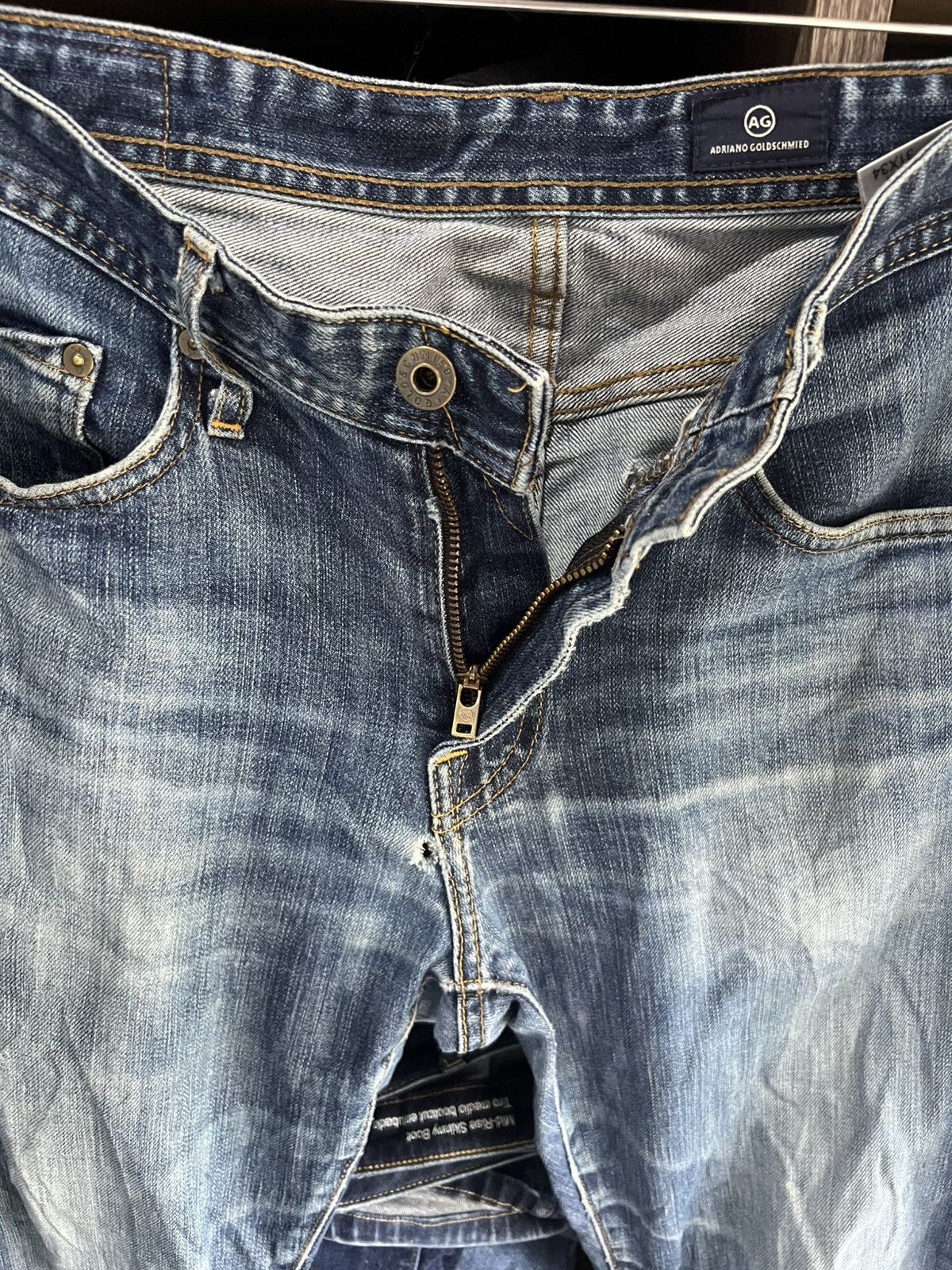 AG Adriano Goldschmied 🔥Vintage AG Adriano Goldschmied Distressed Denim Size US 33 - 11 Thumbnail