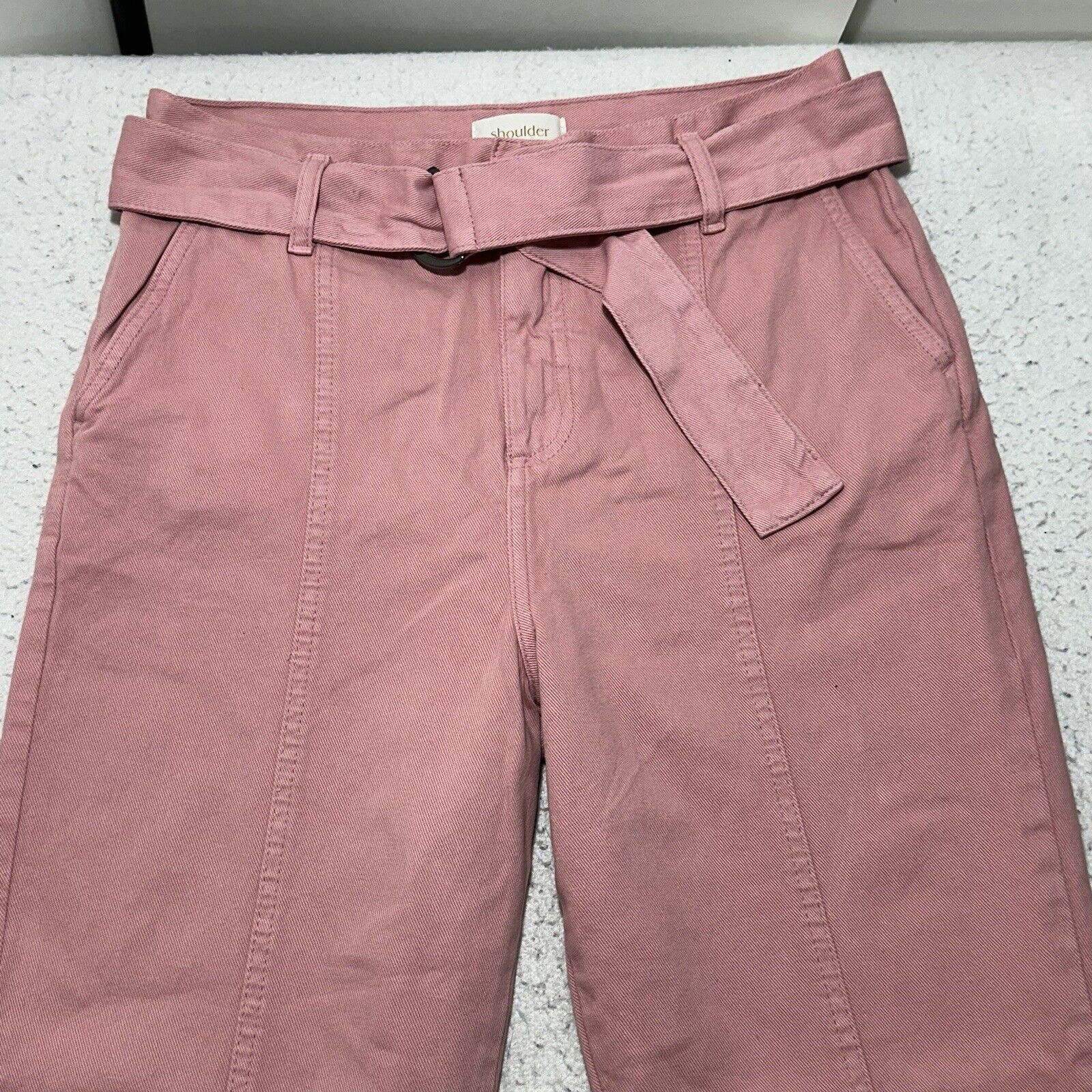Other Shoulder 40 12 Mauve Pink High Rise Slim Jeans With Belt Size 34" / US 12 / IT 48 - 2 Thumbnail