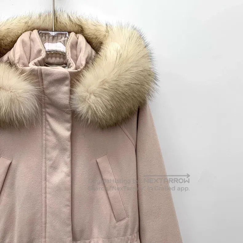 Loro Piana Loro Piana Nude Pink Cashmere Hooded Lamb Fur Collar Long Size XXS / US 00 / IT 34 - 3 Thumbnail
