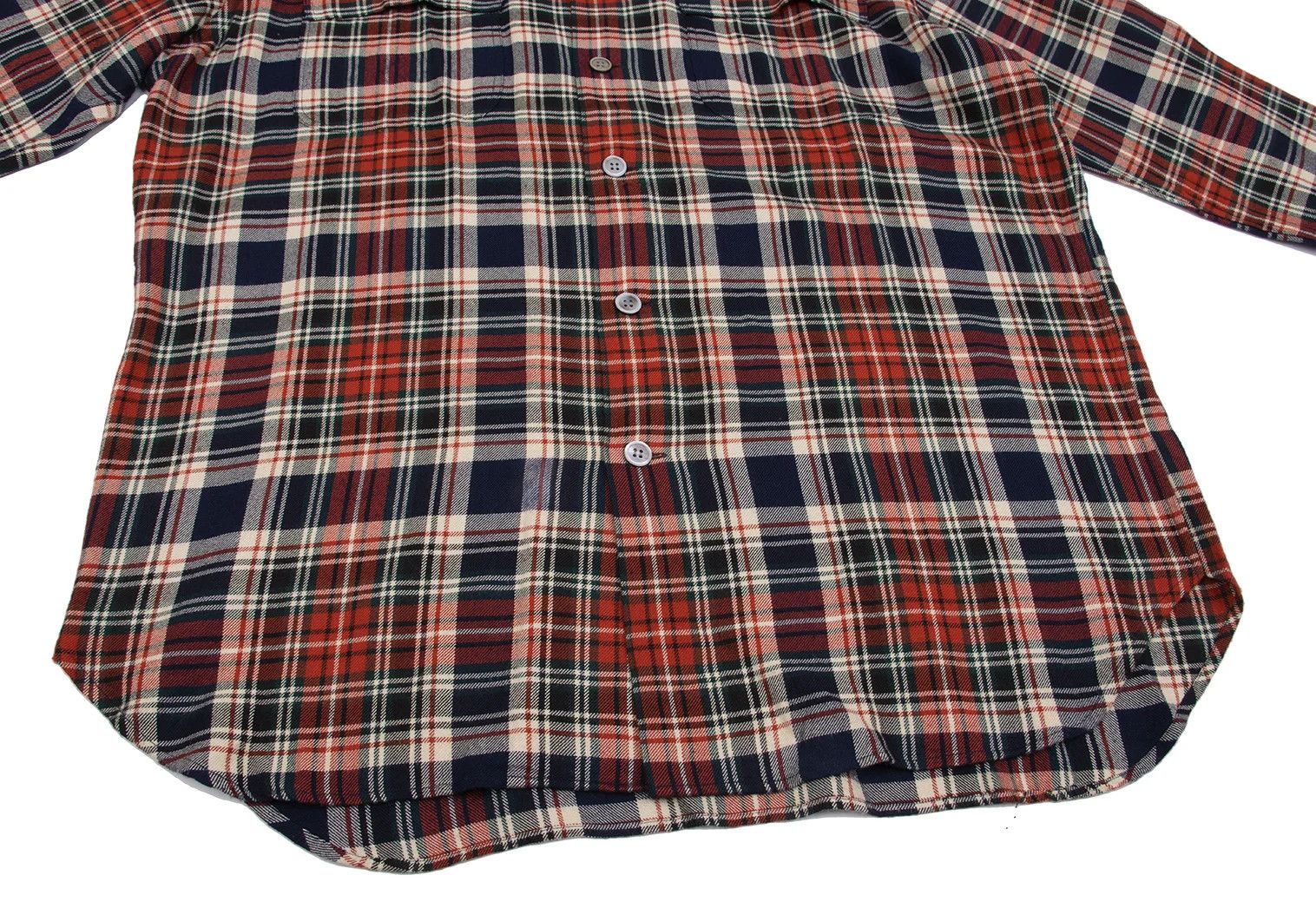 Yohji Yamamoto Yohji Yamamoto Rayon Wool Check Shirt Red Navy M Size US M / EU 48-50 / 2 - 11 Thumbnail