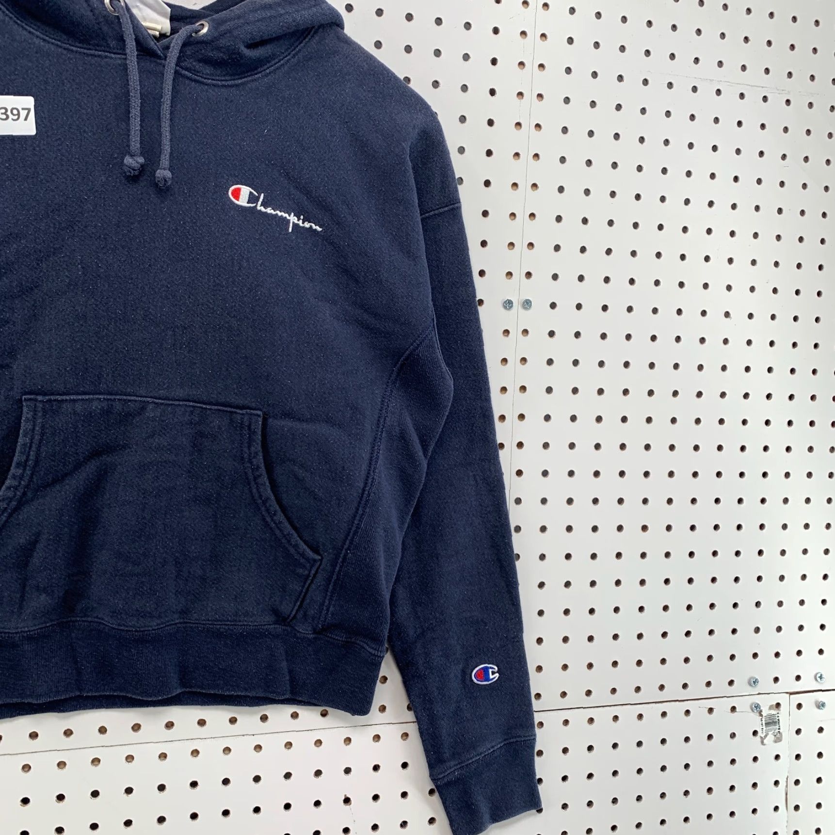 Champion VINTAGE Champion Reverse Weave Sweatshirt Hoodie Womens Small Navy Blue Hooded Size S / US 4 / IT 40 - 4 Thumbnail