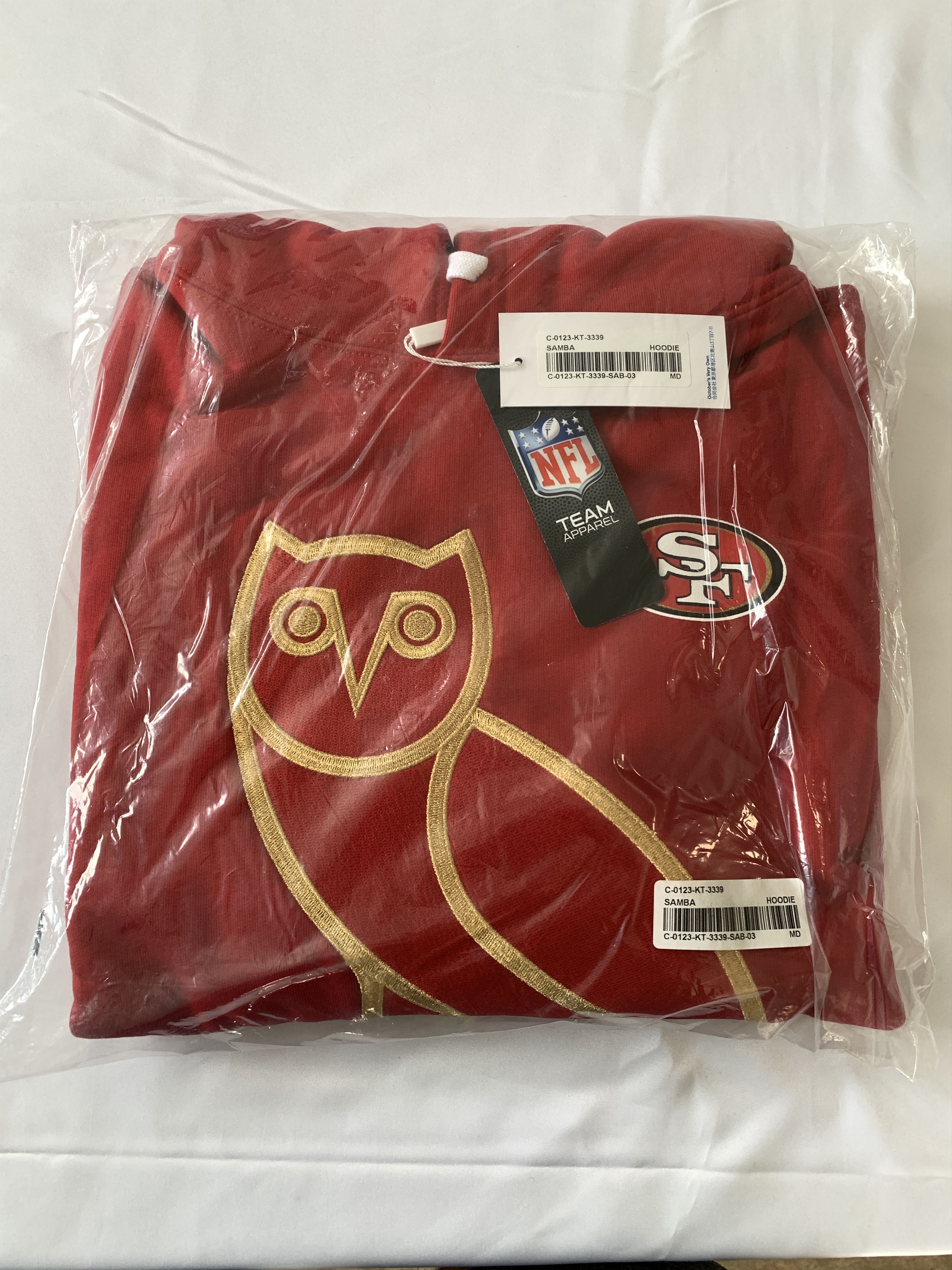 Drake *RARE* OVO x NFL San Francisco 49ers OG Owl Hoodie Size US M / EU 48-50 / 2 - 2 Thumbnail