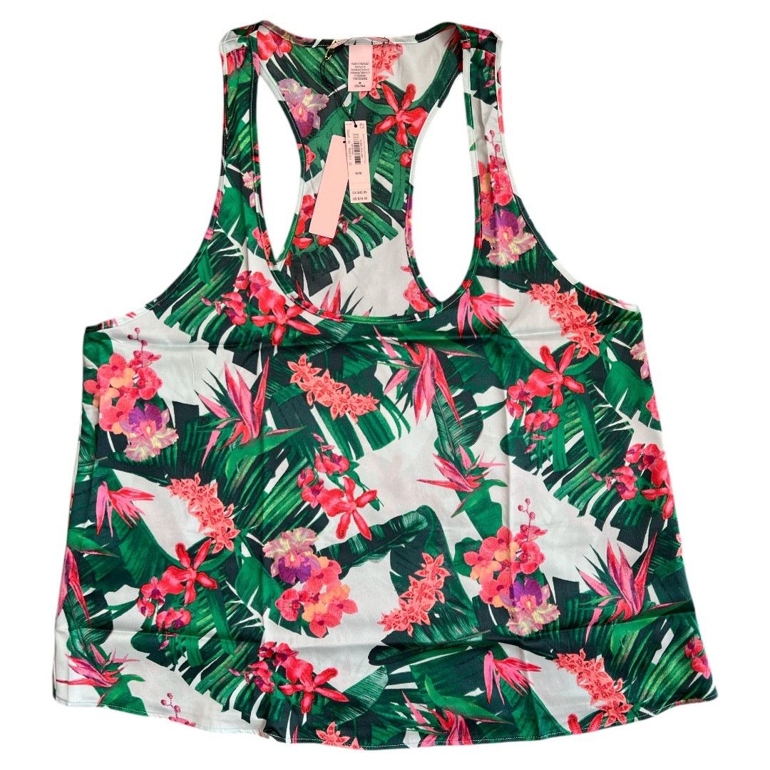 Victoria's Secret VICTORIA'S SECRET Tropic Satin Racerback Tank, Medium Size ONE SIZE - 1 Thumbnail