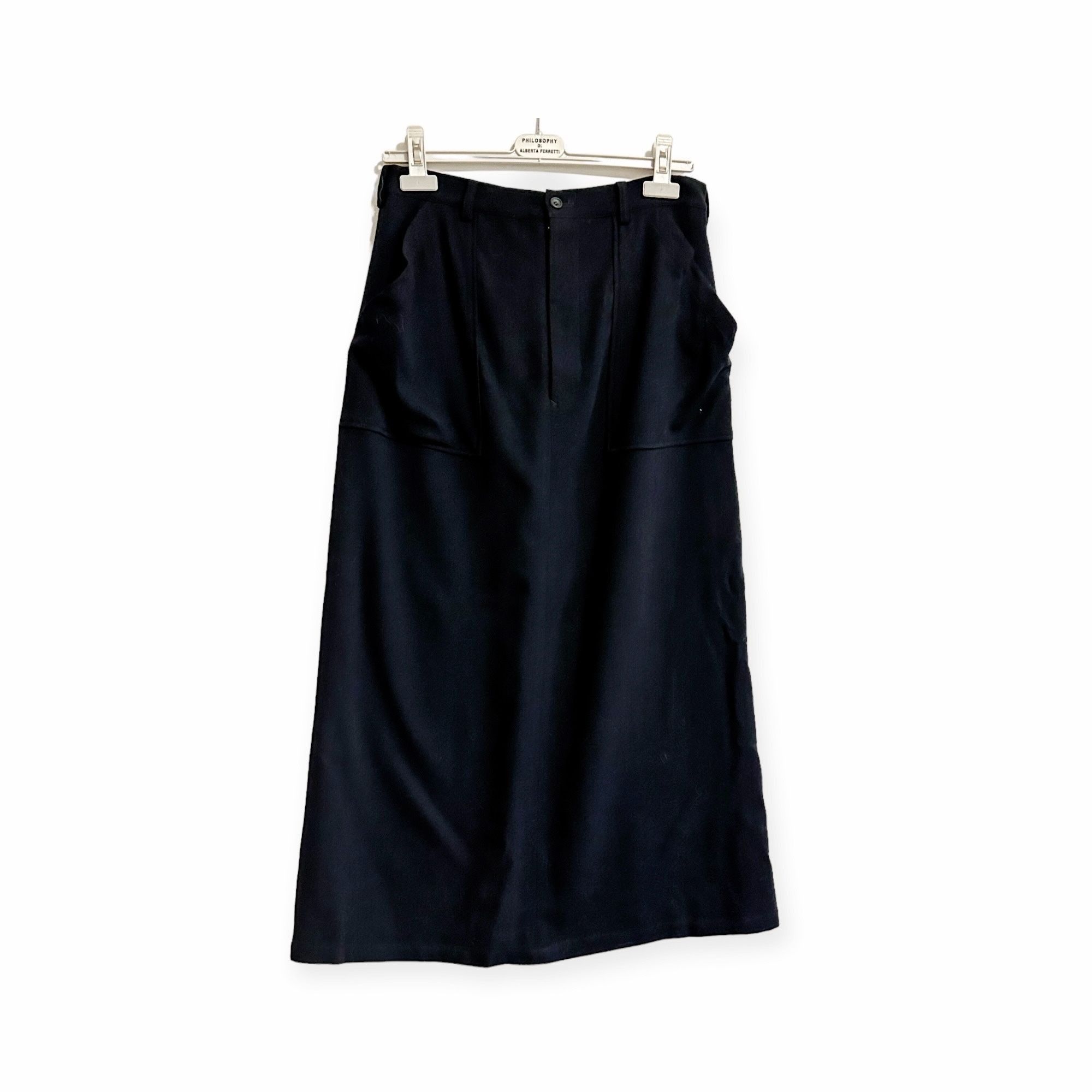 Y's Vintage Y’s Yohji Yamamoto Black wool midi skirt, One size Size 30" / US 8 / IT 44 - 1 Thumbnail