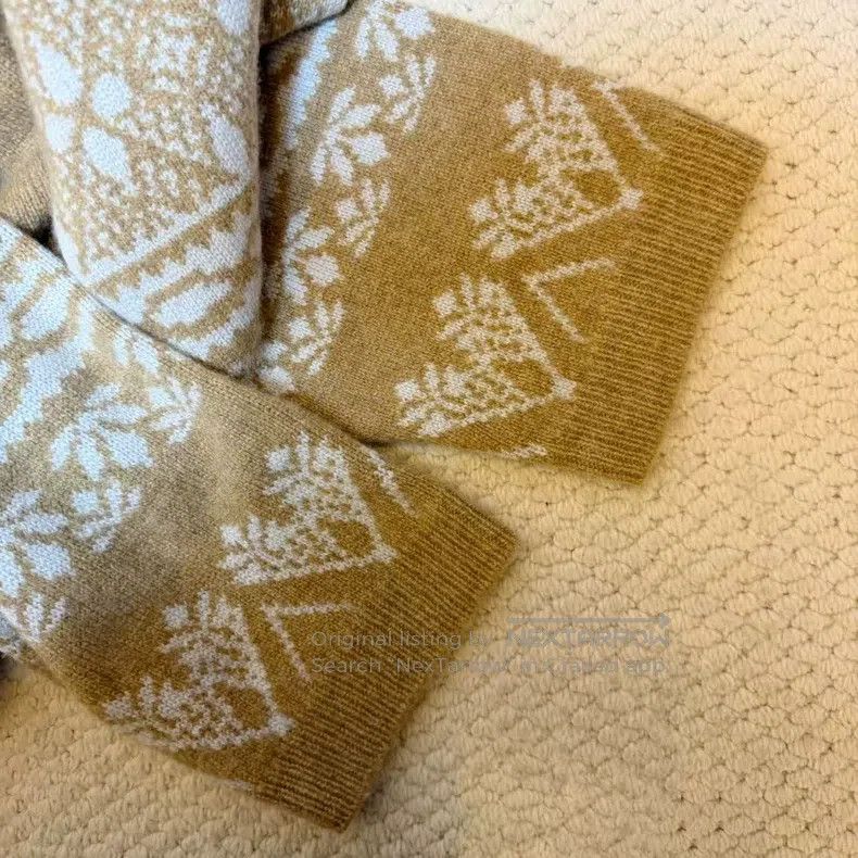 Hermes Hermes Fair Isle Snowflake Cashmere Long Cardigan Size XXS / US 00 / IT 34 - 7 Thumbnail