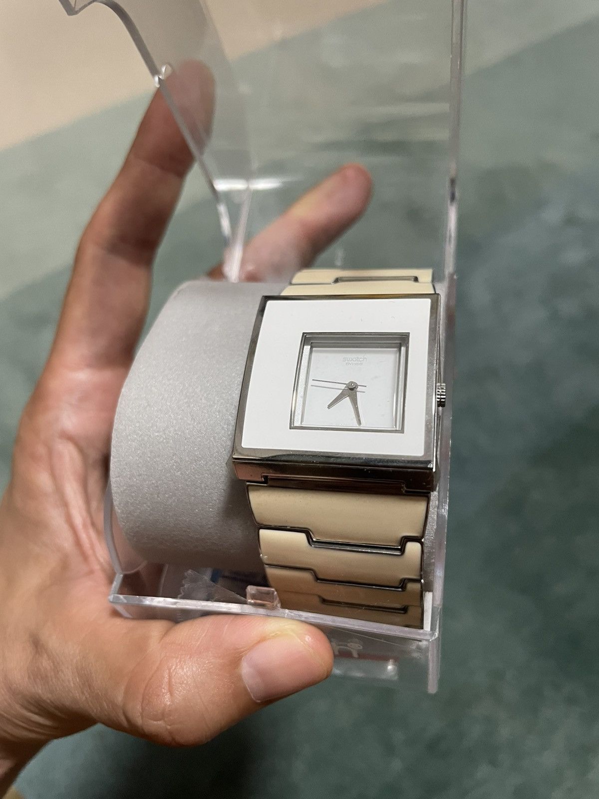 Swatch Rare Vintage 2008 Swatch Nata Pura Square Watch Size ONE SIZE - 1 Thumbnail