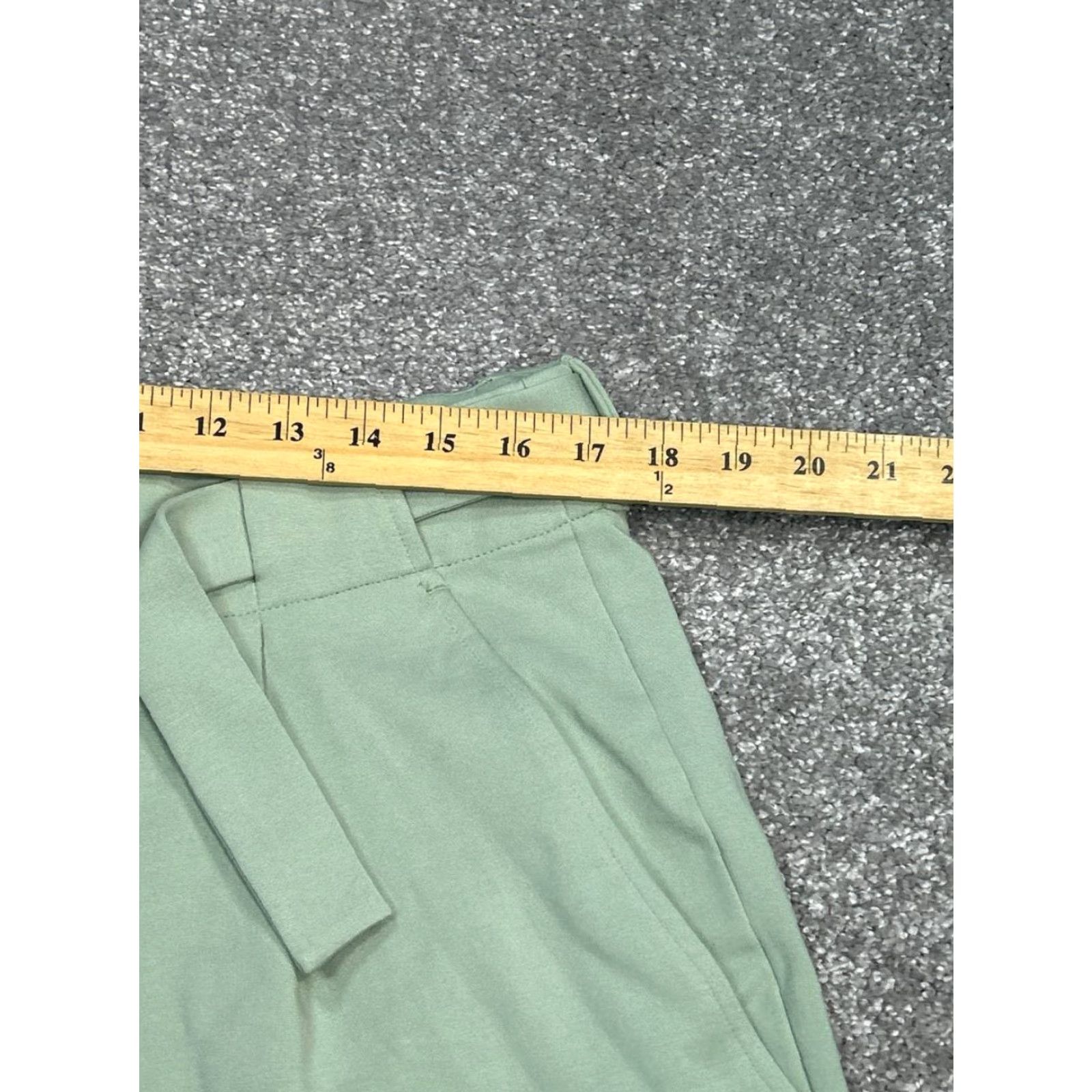 Rag & Bone Rag & Bone Roxie Linen Pants Women XL Green Cotton Stretch Self Tie Belt Tapered Dress Pants Modern Size 40" / US 18 - 3 Thumbnail