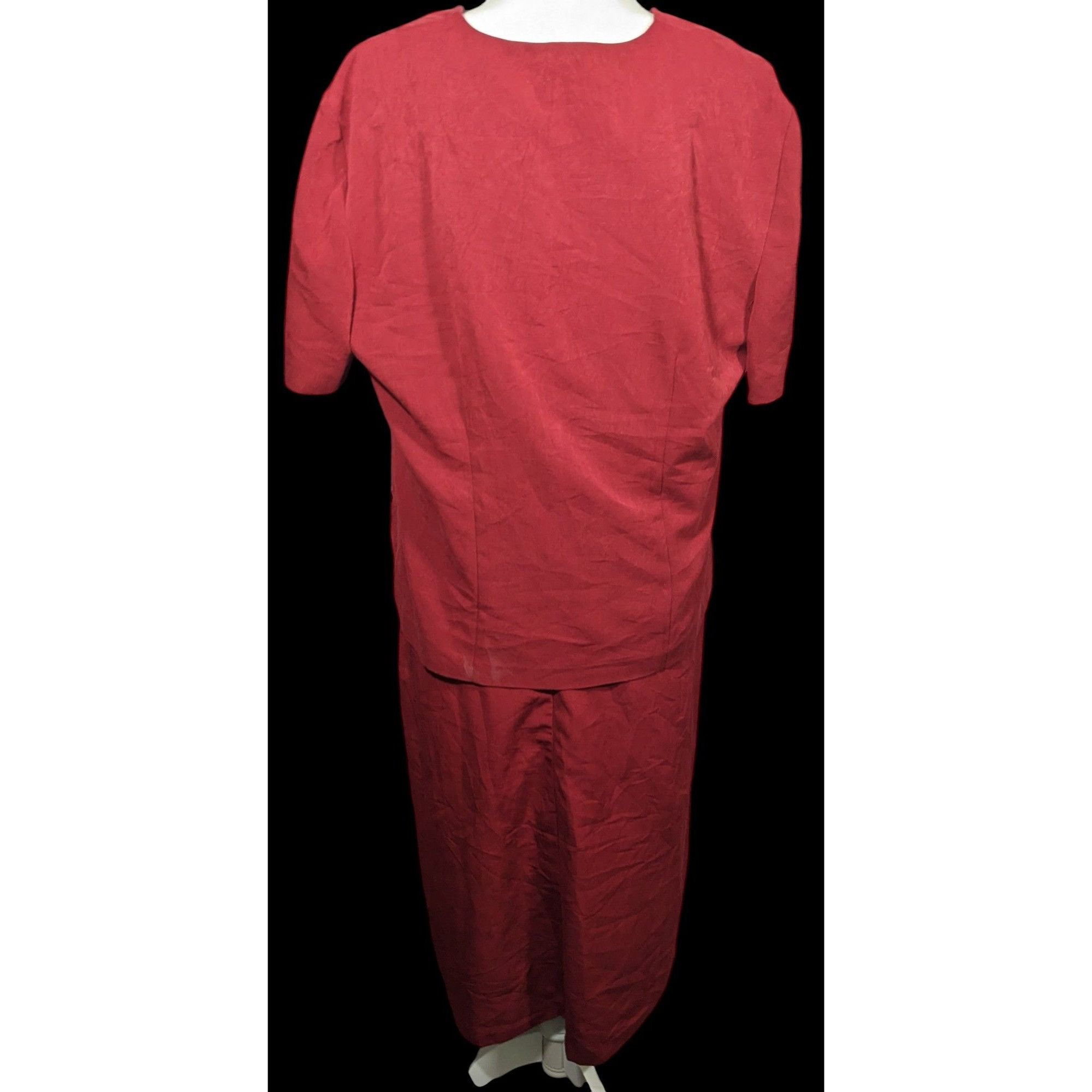 Other Vintage Melissa Harper Red Floral Embroidered Dress And Jack Size XL / US 12-14 / IT 48-50 - 3 Thumbnail
