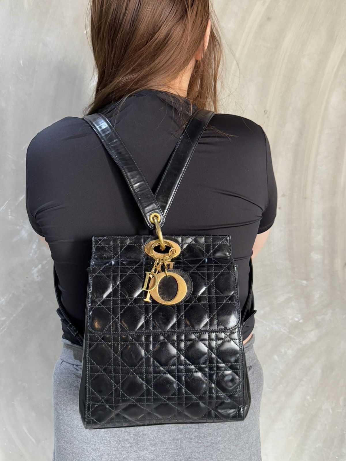 Dior Vintage - Dior Pattent Leather Mini Backpacks Size ONE SIZE - 12 Thumbnail