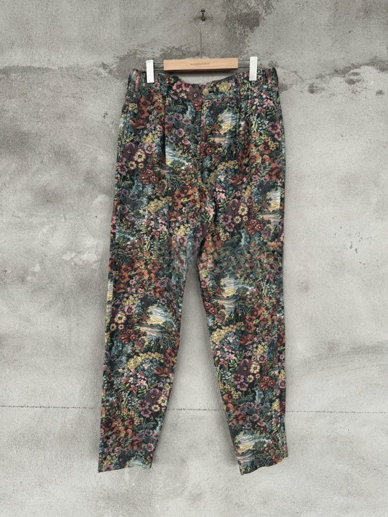 Yohji Yamamoto Yohji Yamamoto Sz 2 Yohji Yamamoto 93SS Flowers Print Trou Size US 30 / EU 46 - 1 Thumbnail