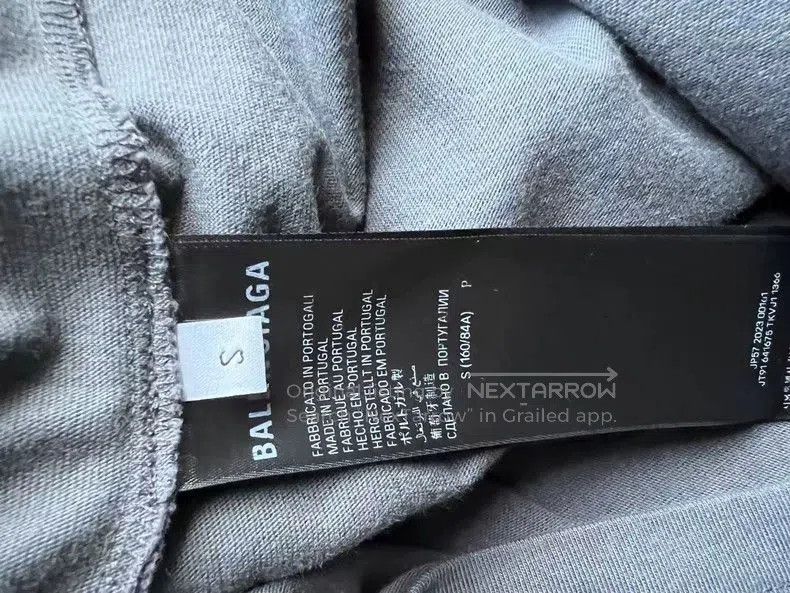 Balenciaga Balenciaga Gray Coke Embroidered T-shirt S. Size US S / EU 44-46 / 1 - 4 Thumbnail