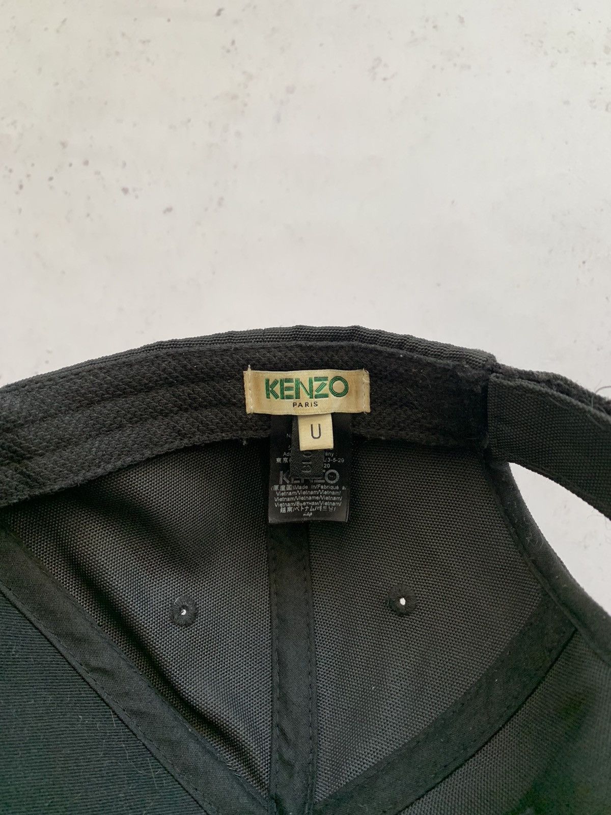 Designer Kenzo Tiger Embroidery Logo Black Cap Size ONE SIZE - 10 Thumbnail