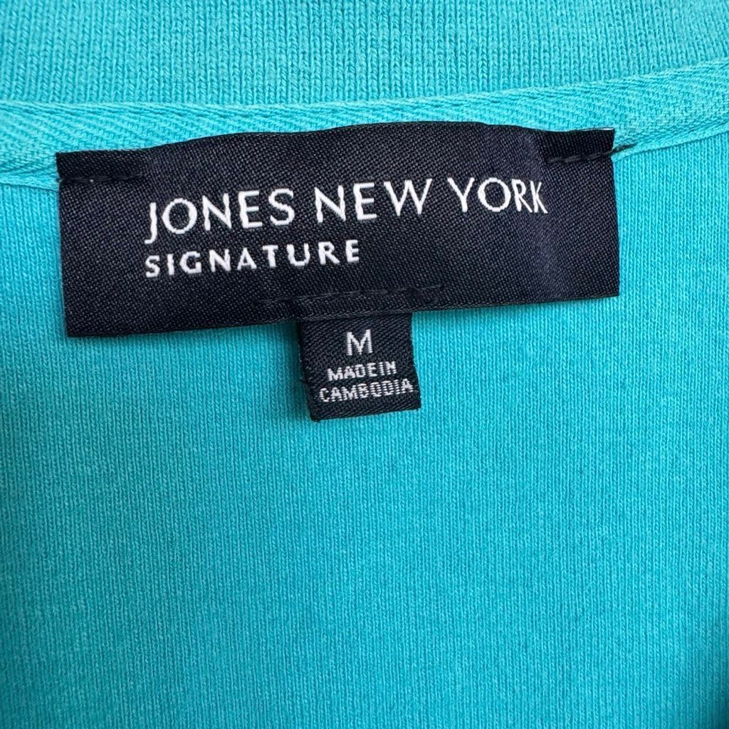 Jones New York Jones New York Signature Blue Zip Polo Top – Medium Size M / US 6-8 / IT 42-44 - 4 Thumbnail