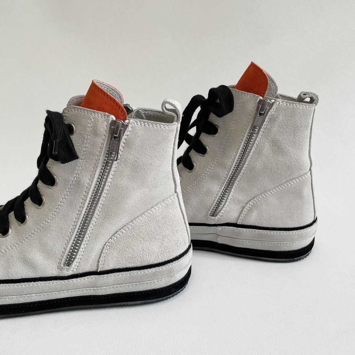 Ann Demeulemeester High Top Sail White Suede ‘Gert’ Sneakers Size US 8 / IT 38 - 15 Thumbnail