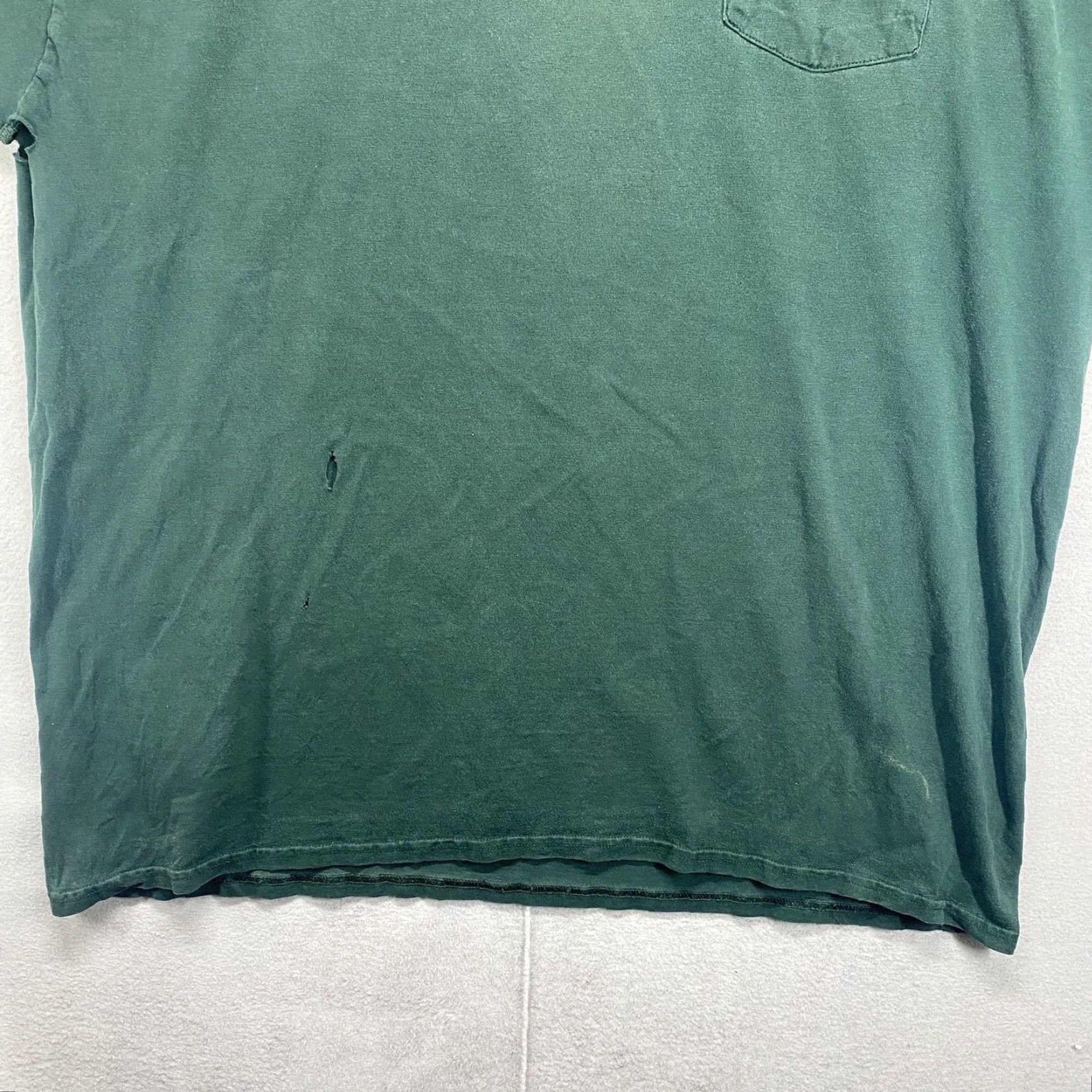 Hanes VINTAGE Hanes Beefy T Shirt Men XL Green 90s Grunge Y2K Short Sleeve Crew Neck Cotton Size US XL / EU 56 / 4 - 4 Thumbnail