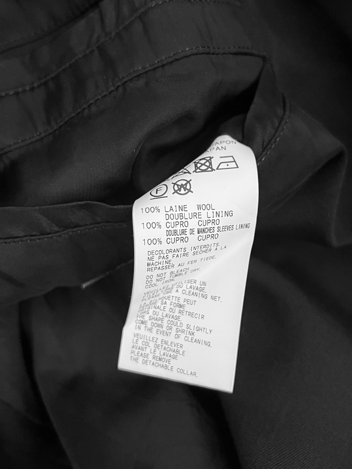 Yohji Yamamoto Yohji Yamamoto Pour Homme Gabardine DETACHABLE COLLAR JACKET Size US S / EU 44-46 / 1 - 12 Thumbnail