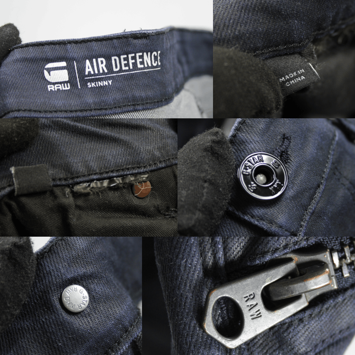 G-Star Raw Air Defence Zip Skinny Biker Jeans Size US 29 - 8 Thumbnail