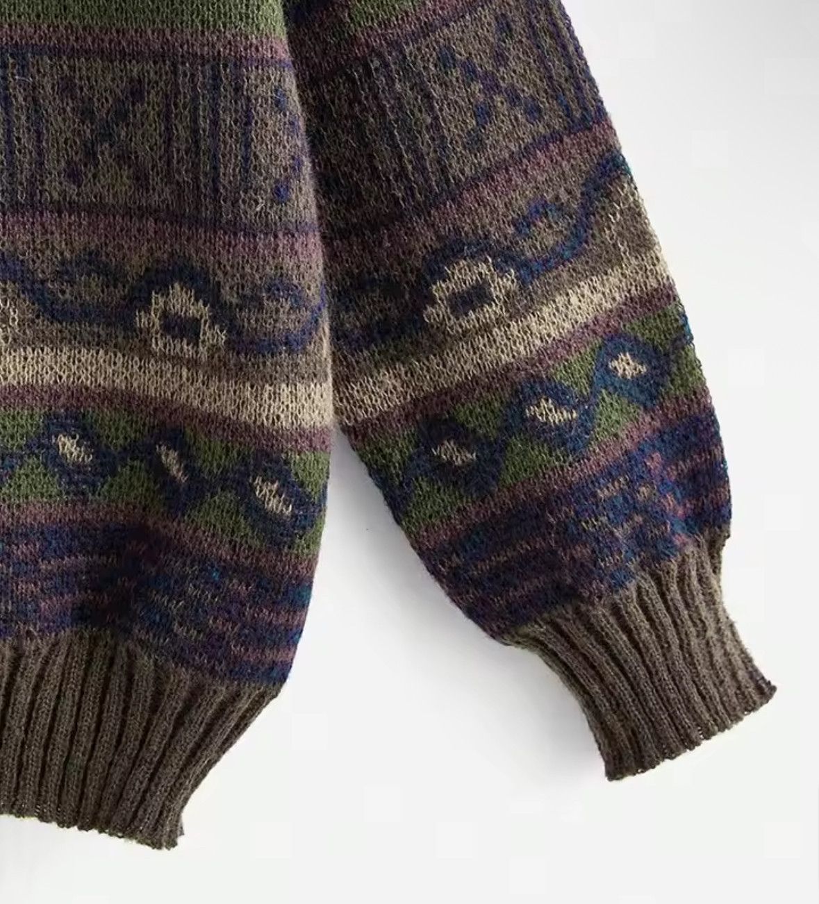 Other Street Vintage Retro Geometric Elk Jacquard Knitwear Size XXL / US 16-18 / IT 52-54 - 4 Thumbnail